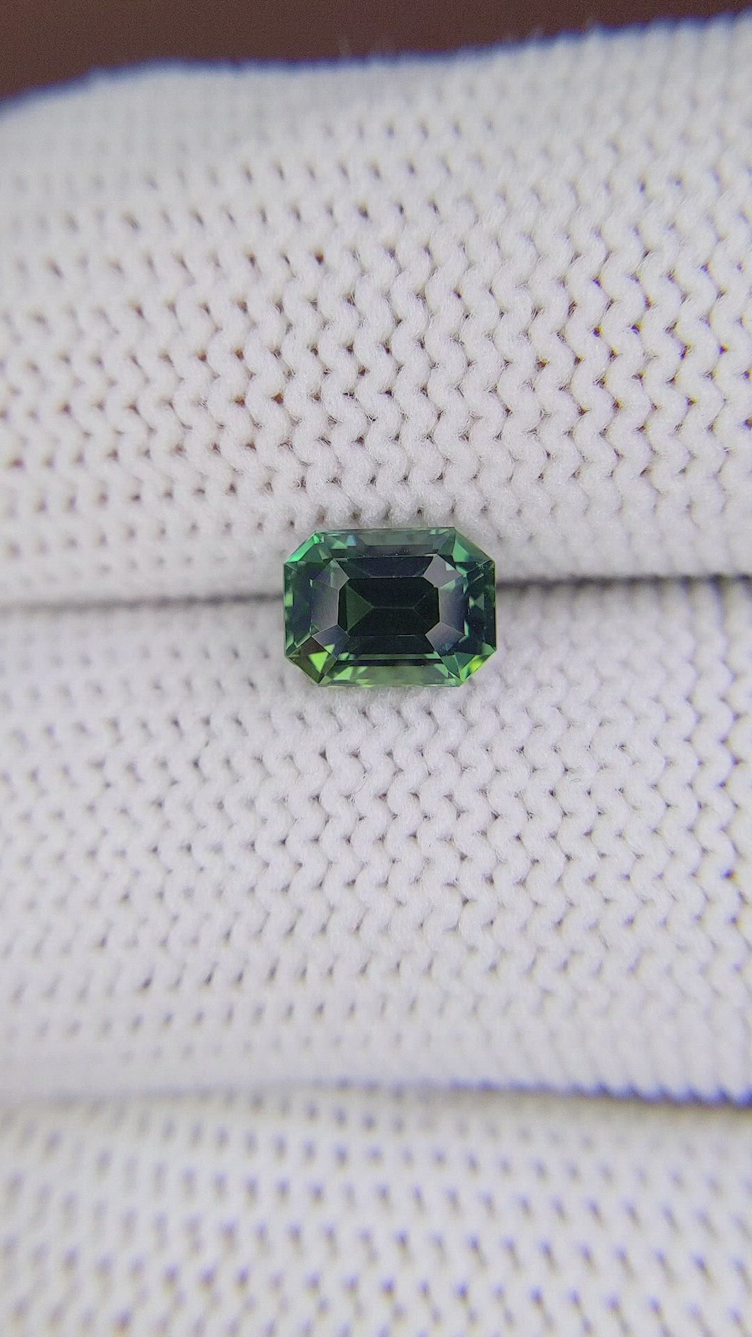 1.52 Ct. Green Sapphire from Madagascar Size Video