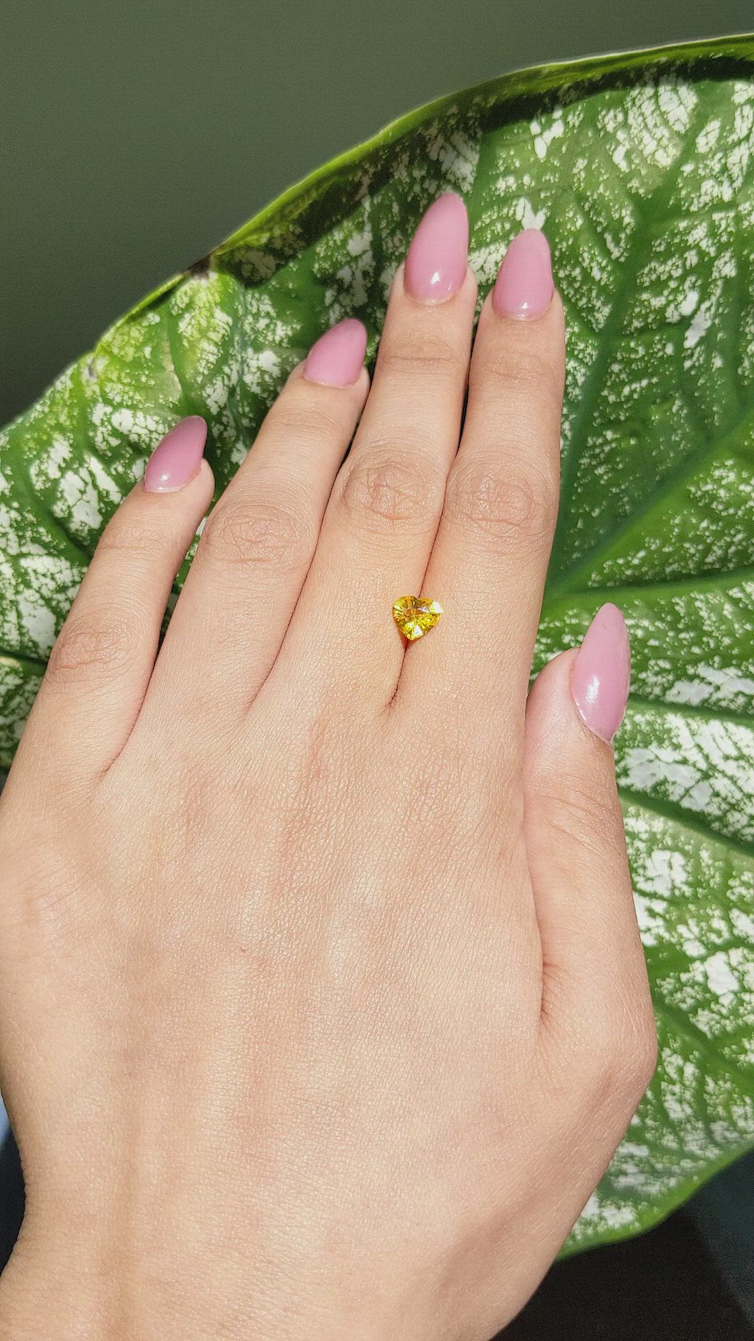1.02 Ct. Yellow Sapphire from Ceylon (Sri Lanka) Size Video