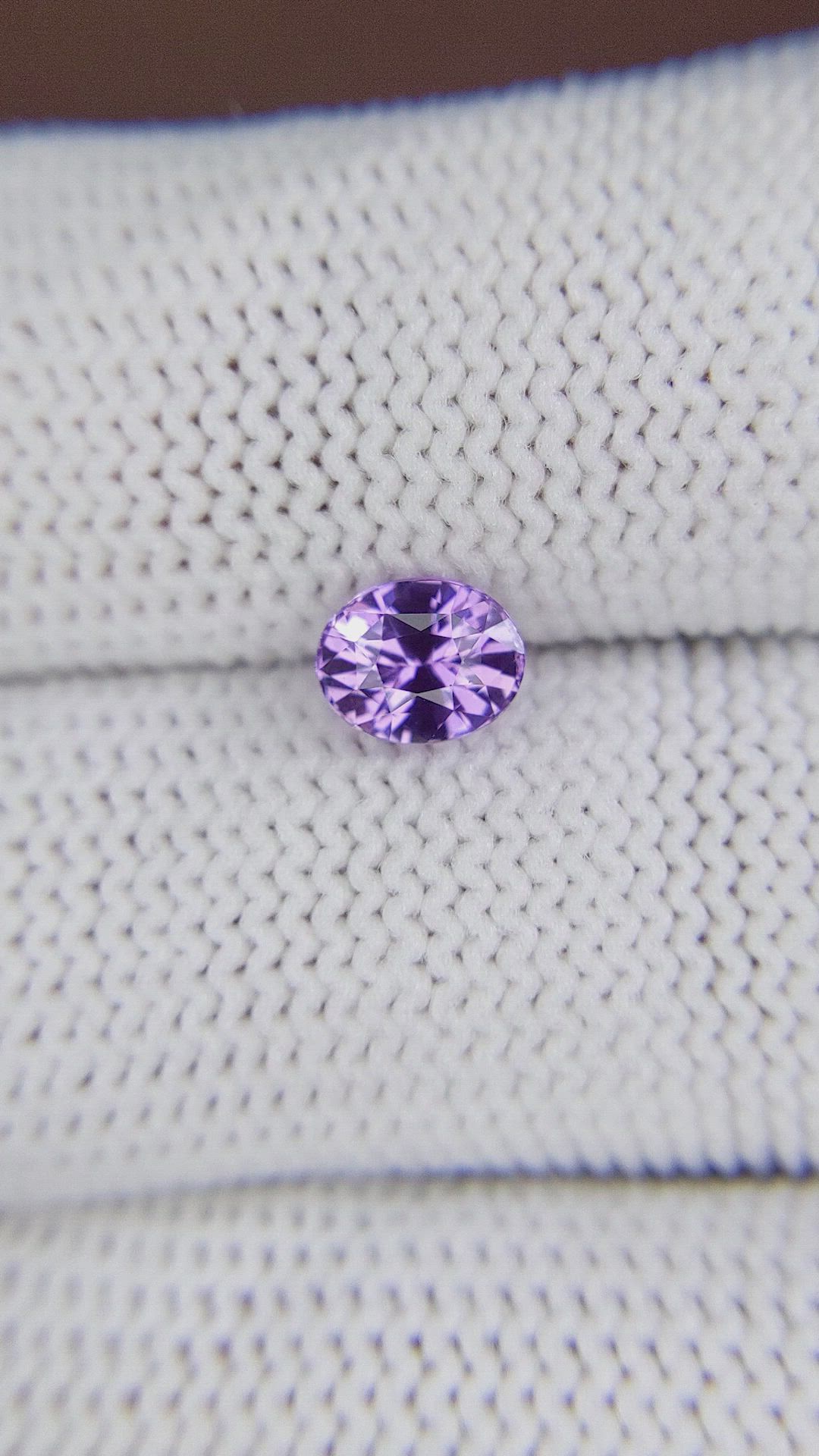 1.07 Ct. Purple Sapphire from Madagascar Size Video
