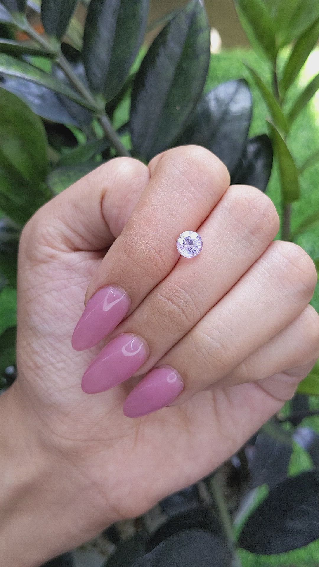 1.26 Ct. Purple Sapphire from Ceylon (Sri Lanka) Size Video