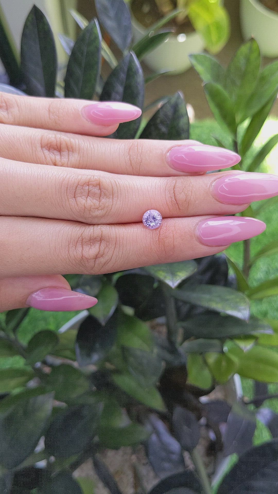 1.26 Ct. Purple Sapphire from Ceylon (Sri Lanka) Size Video