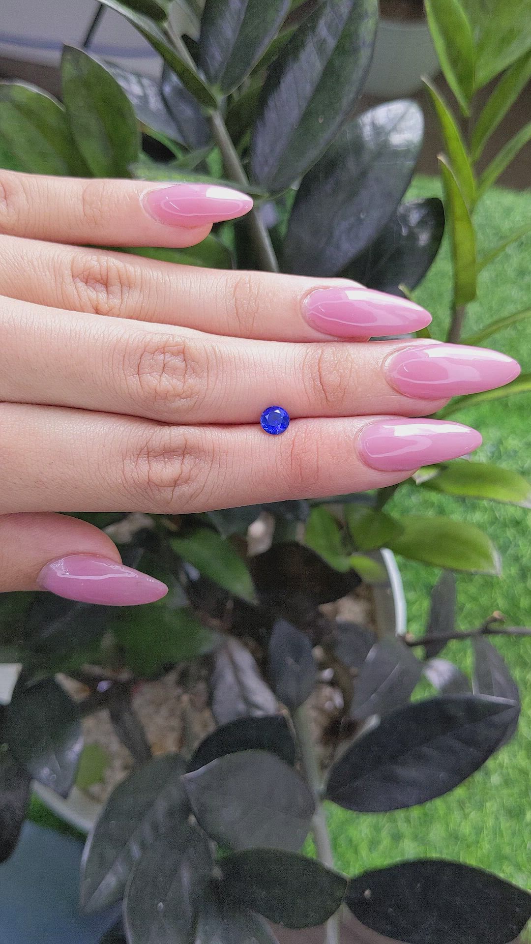 0.83 Ct. Blue Sapphire from Ceylon (Sri Lanka) Size Video