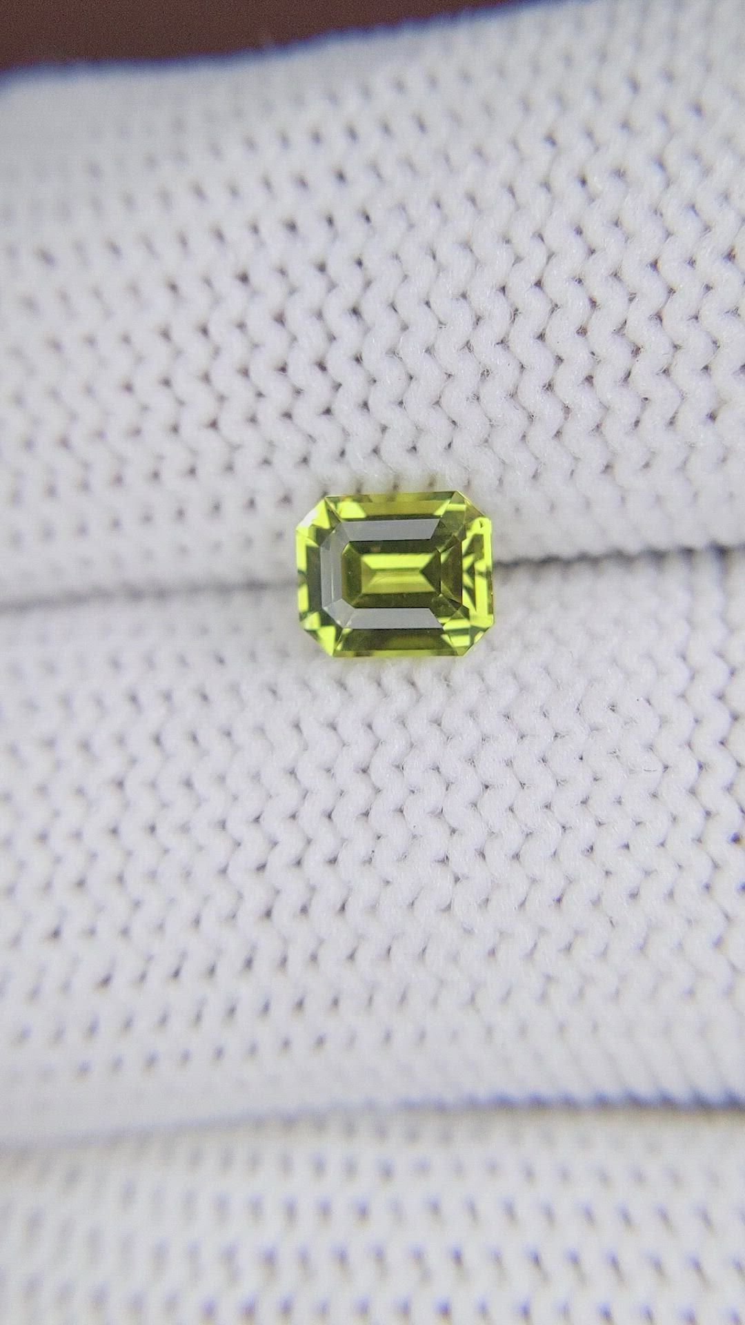 1.06 Ct. Greenish Yellow Sapphire from Madagascar Size Video