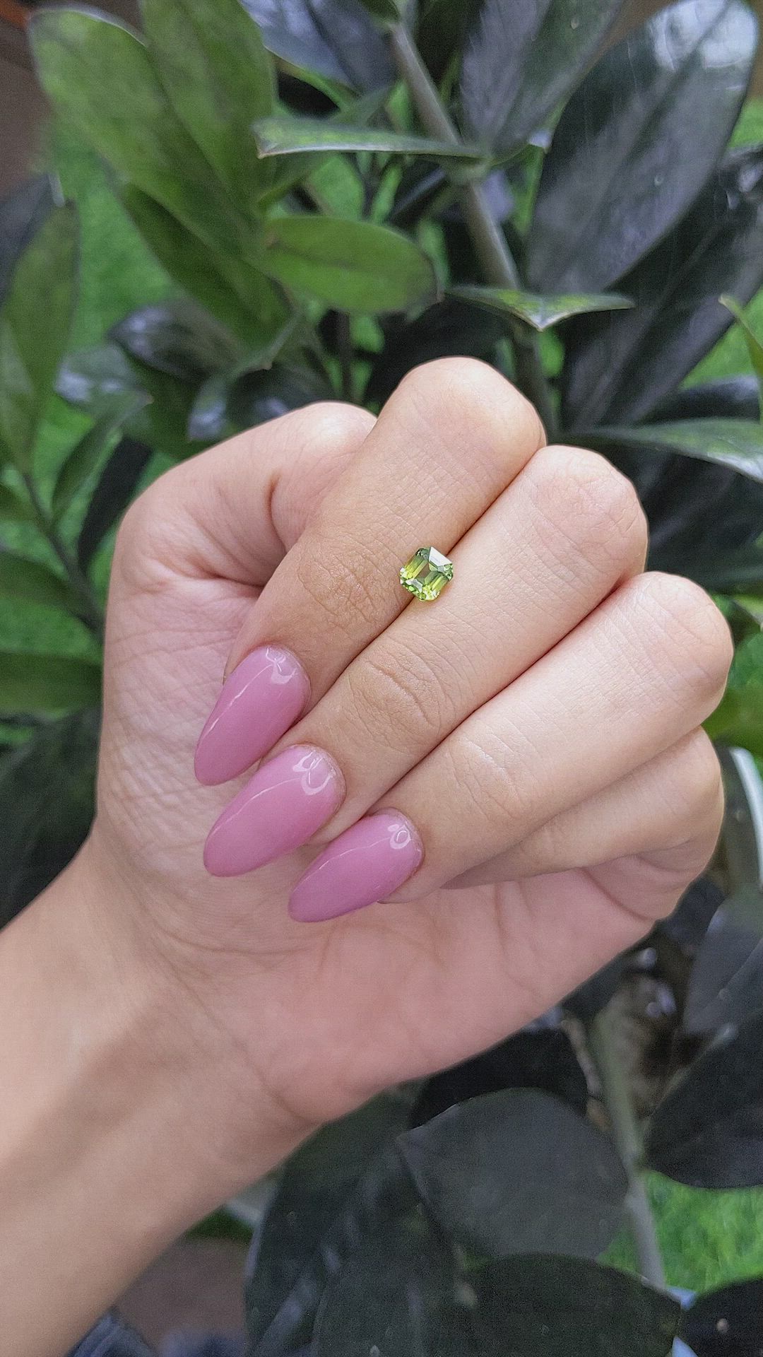 1.16 Ct. Yellowish Green Sapphire from Tanzania Size Video