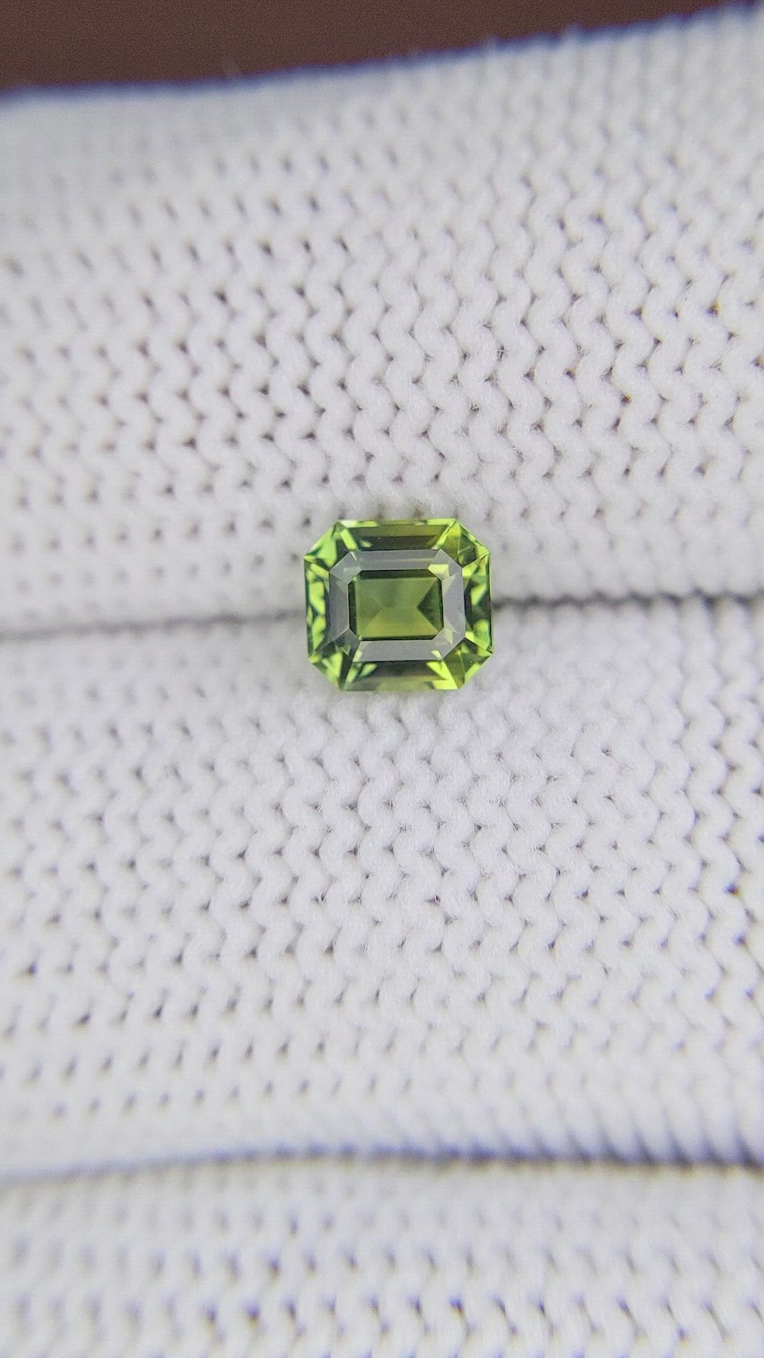 1.16 Ct. Yellowish Green Sapphire from Tanzania Size Video