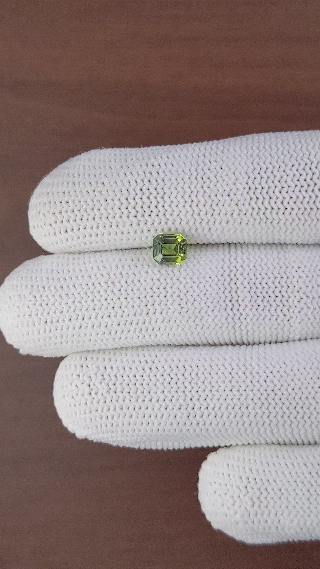 1.16 Ct. Yellowish Green Sapphire from Tanzania Size Video