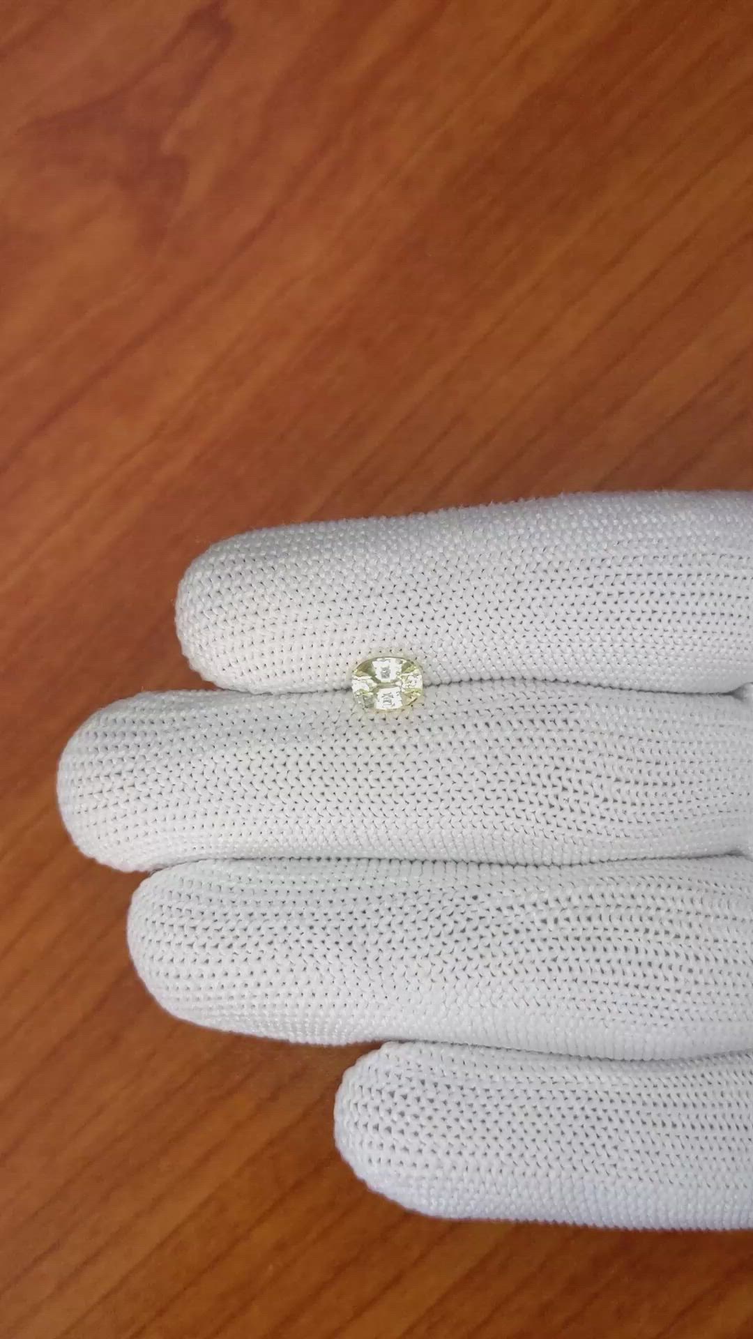 1.01 Ct. Yellow Sapphire from Ceylon (Sri Lanka) Size Video
