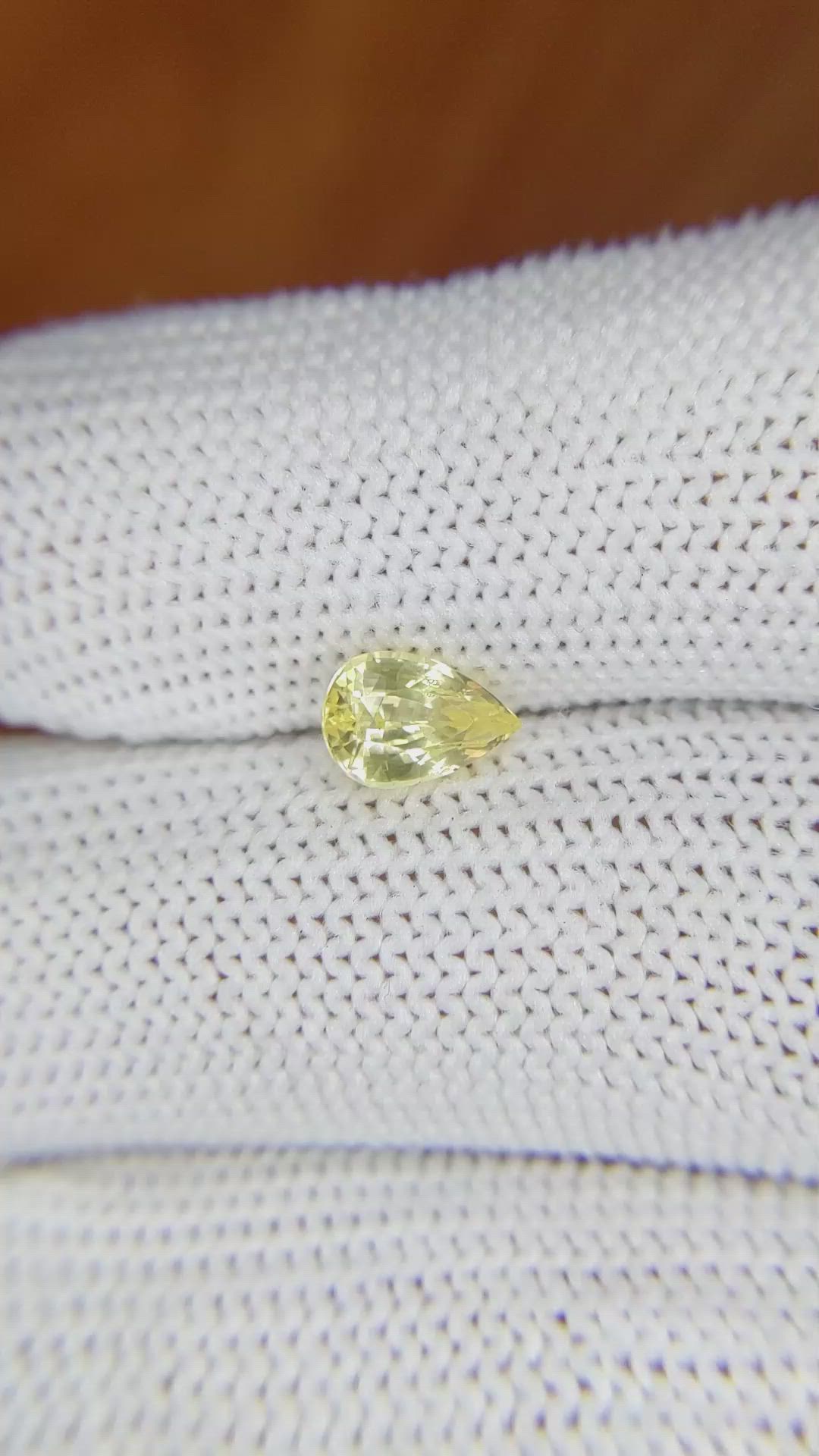 1.19 Ct. Yellow Sapphire from Ceylon (Sri Lanka) Size Video