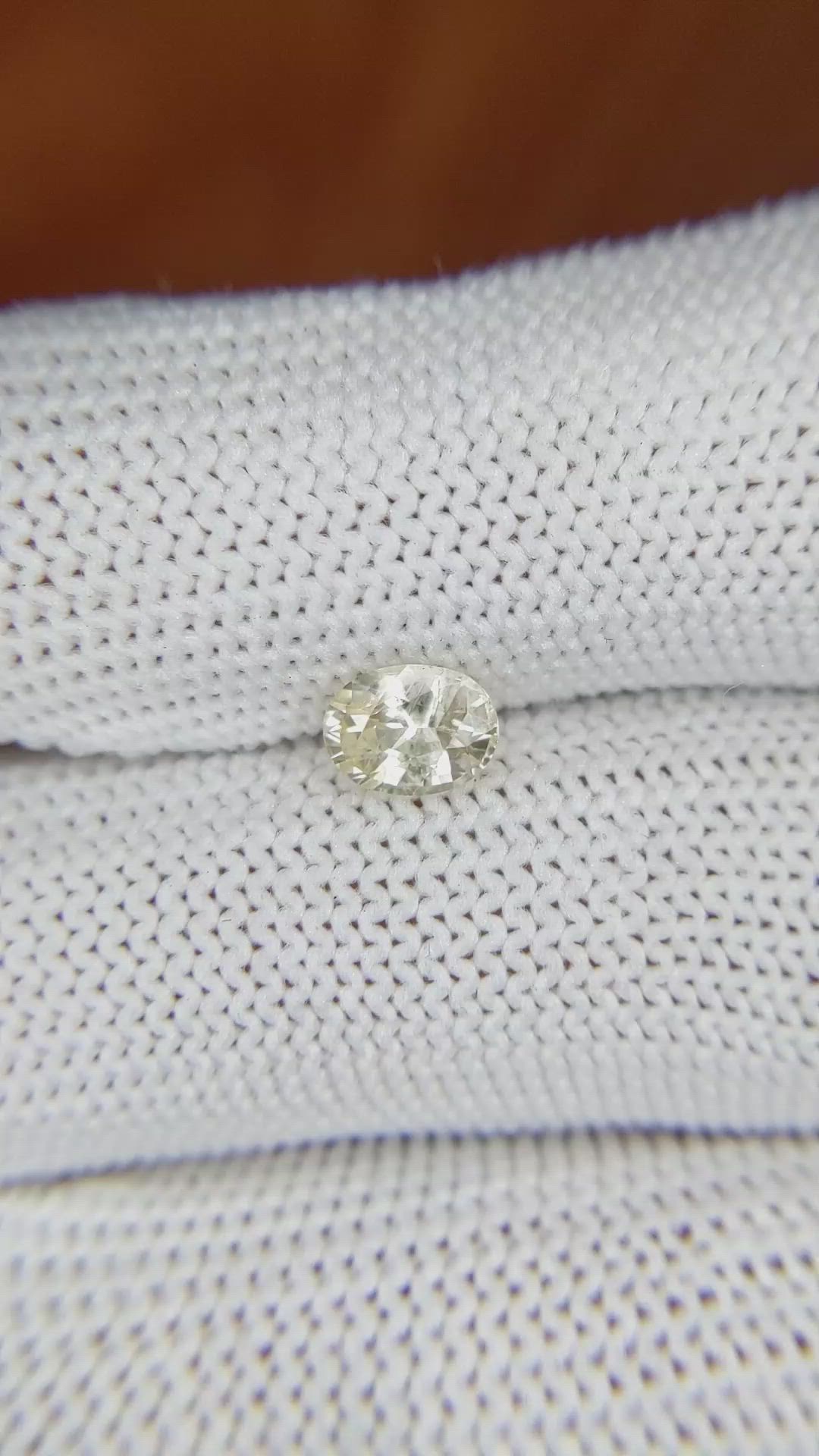 0.88 Ct. Yellow Sapphire from Ceylon (Sri Lanka) Size Video