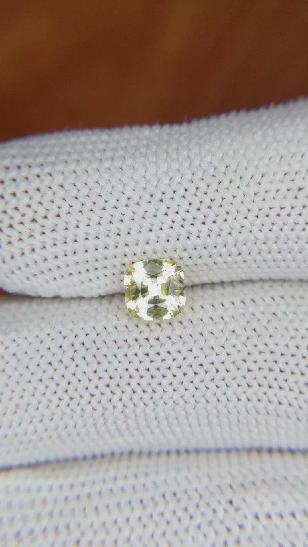 1.02 Ct. Yellow Sapphire from Ceylon (Sri Lanka) Size Video