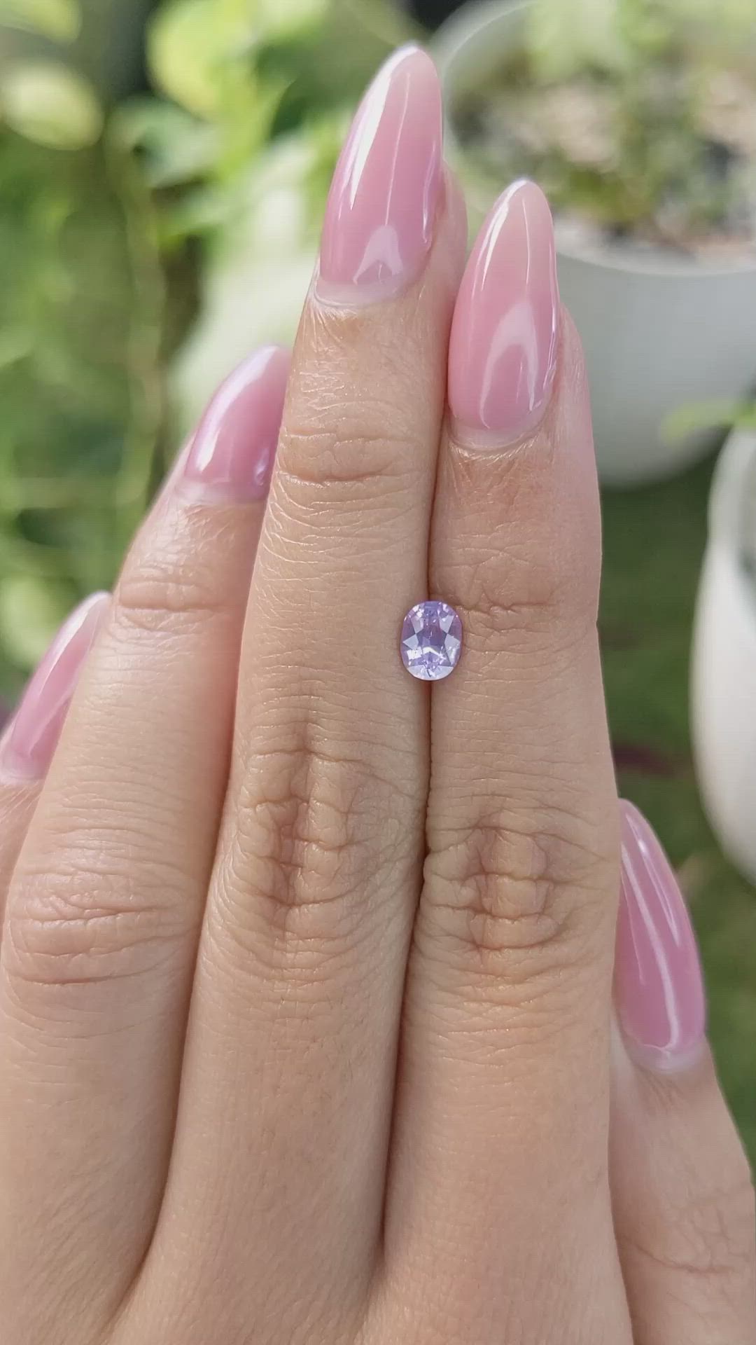 0.60 Ct. Purple Sapphire from Ceylon (Sri Lanka) Size Video