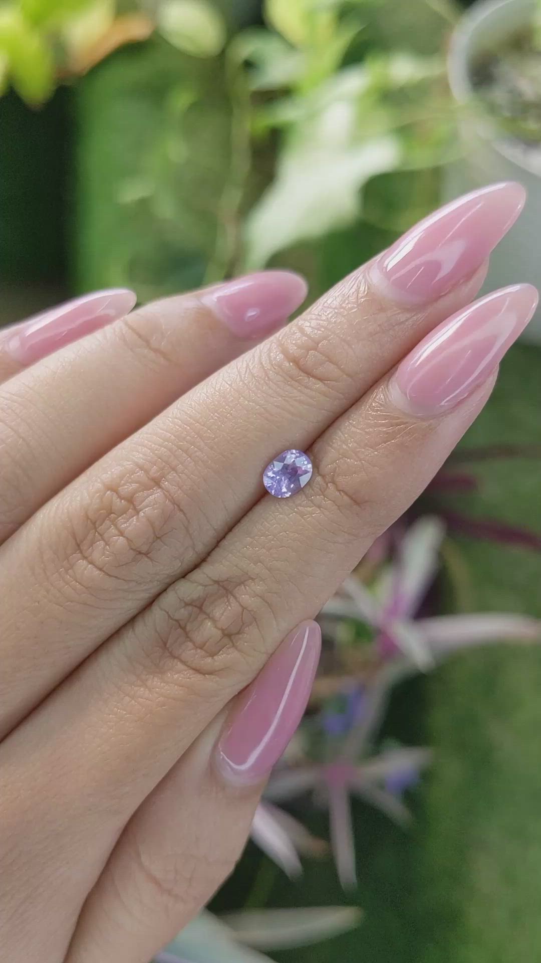 0.60 Ct. Purple Sapphire from Ceylon (Sri Lanka) Size Video