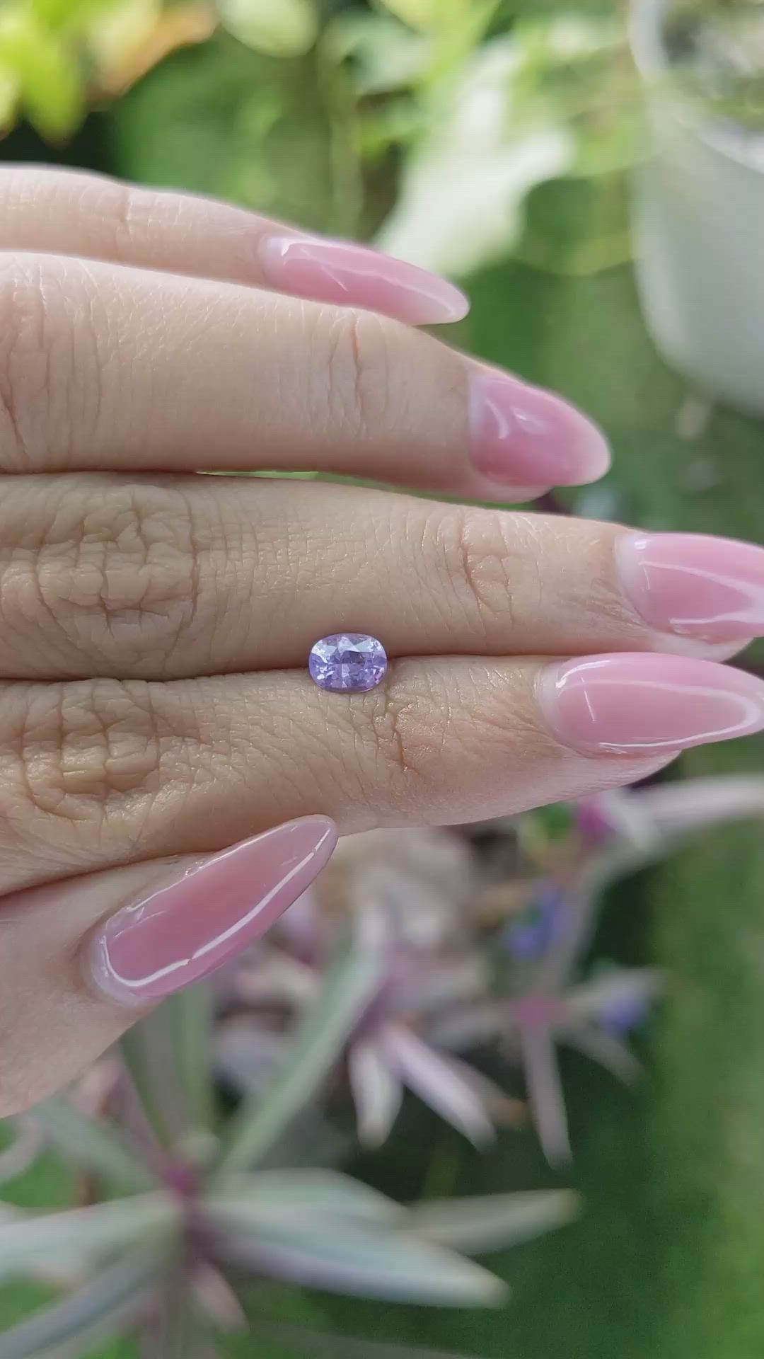 0.60 Ct. Purple Sapphire from Ceylon (Sri Lanka) Size Video