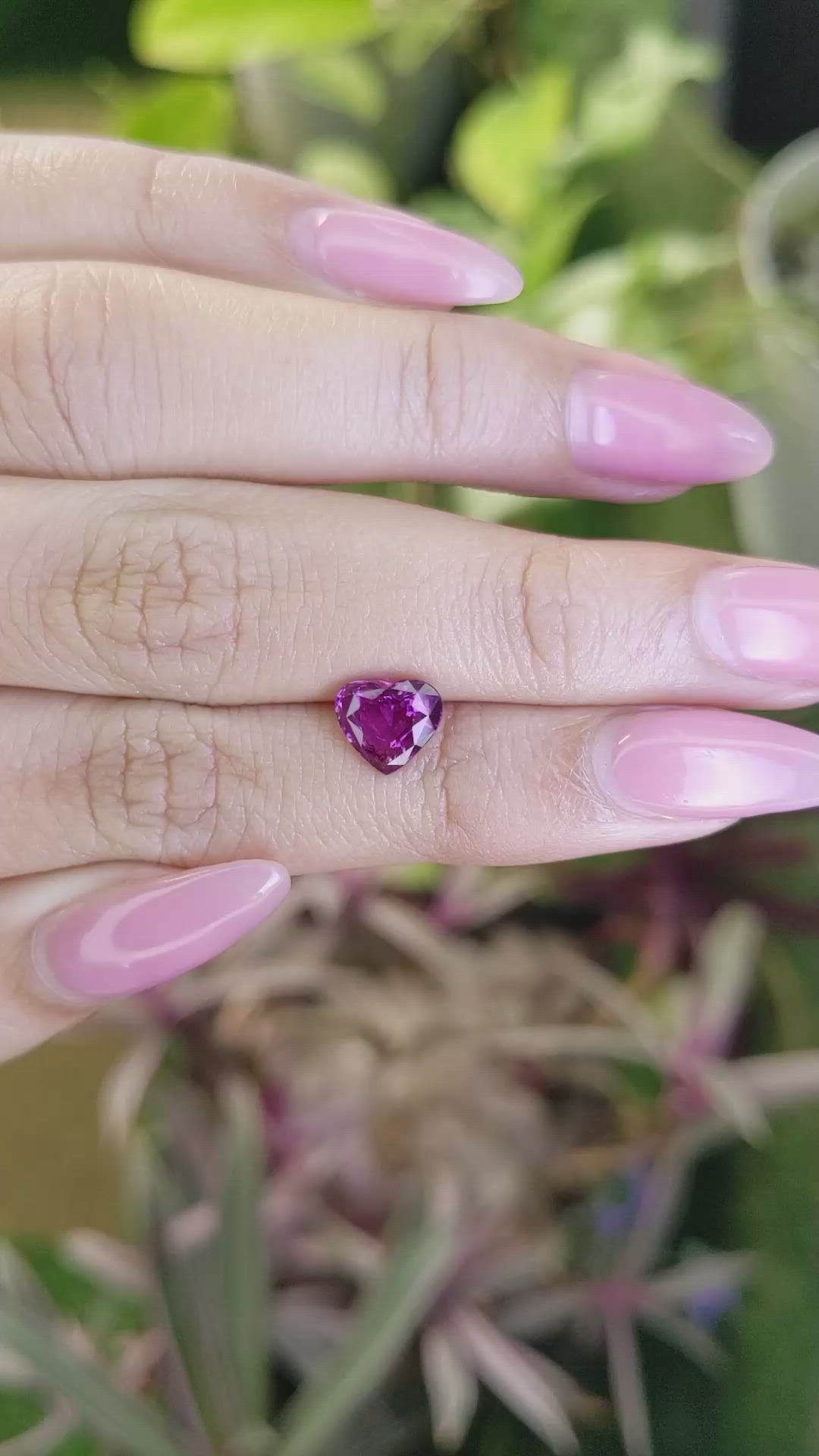2.13 Ct. Purplish Pink Sapphire from Ceylon (Sri Lanka) Size Video