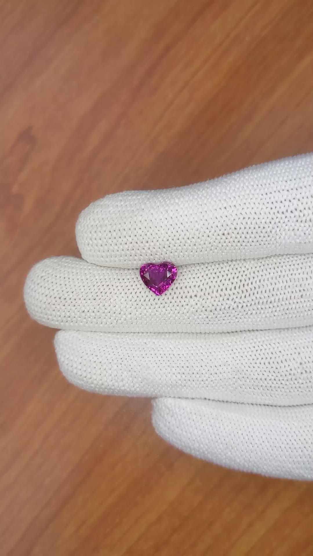 2.13 Ct. Purplish Pink Sapphire from Ceylon (Sri Lanka) Size Video