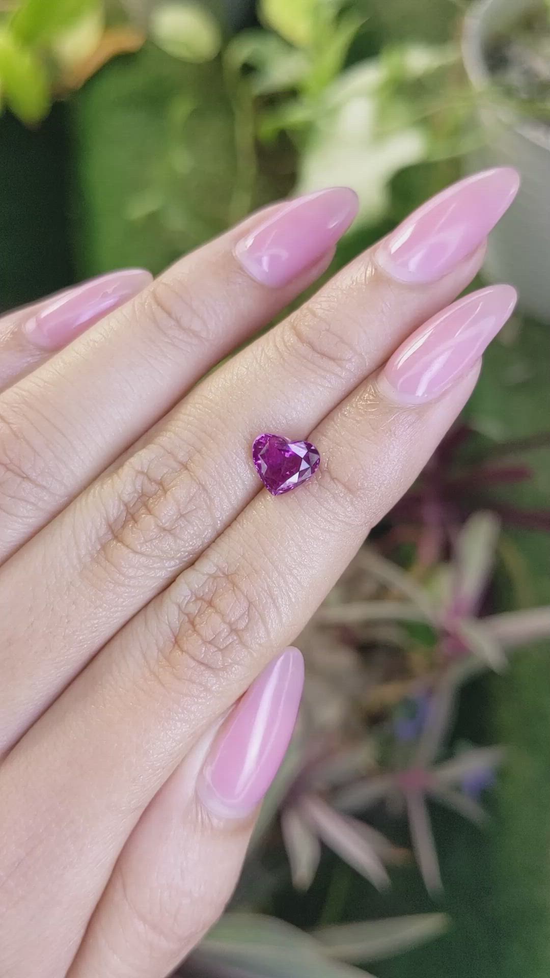 2.13 Ct. Purplish Pink Sapphire from Ceylon (Sri Lanka) Size Video
