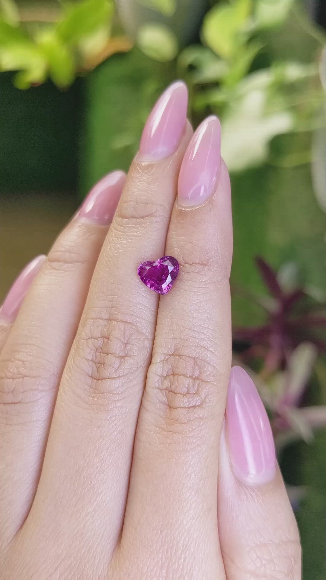 2.13 Ct. Purplish Pink Sapphire from Ceylon (Sri Lanka) Size Video