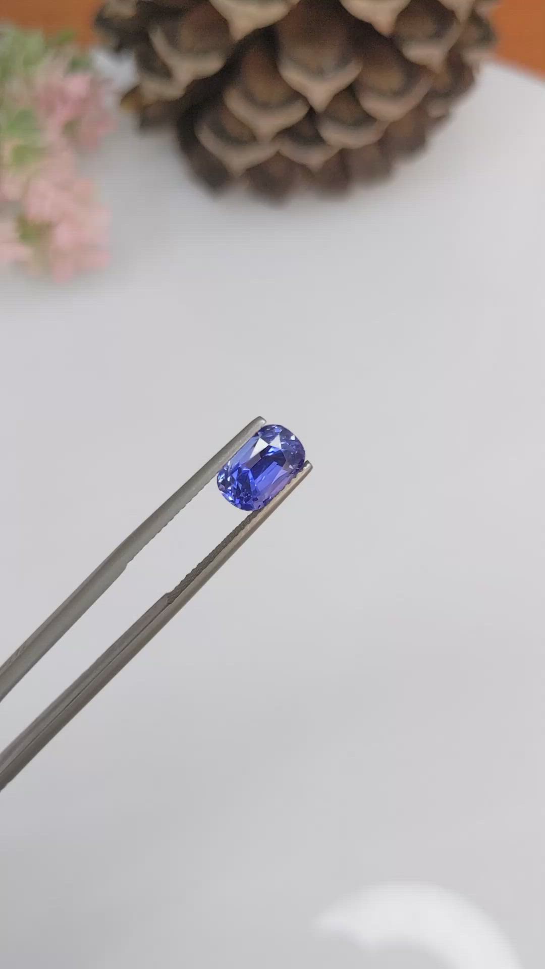 3.39 Ct. Blue Sapphire from Ceylon (Sri Lanka) Size Video