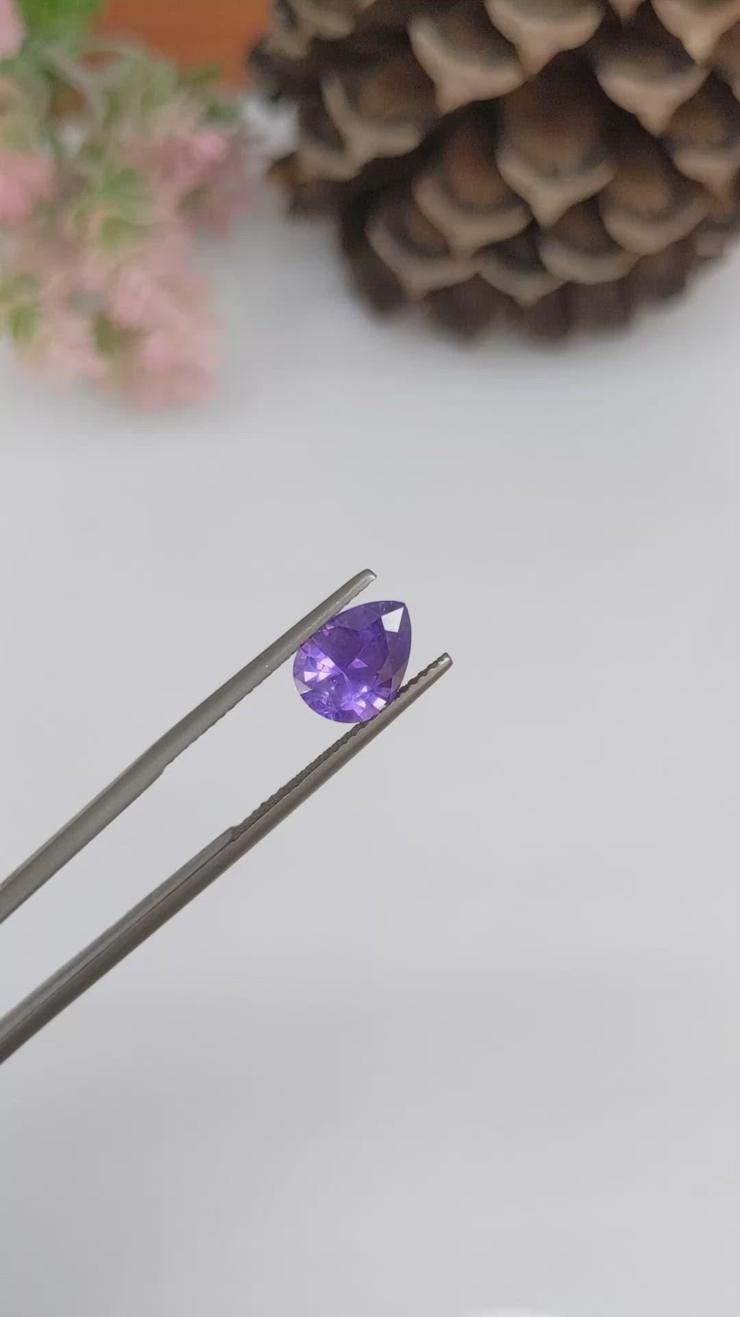 2.31 Ct. Purple Sapphire from Ceylon (Sri Lanka) Size Video