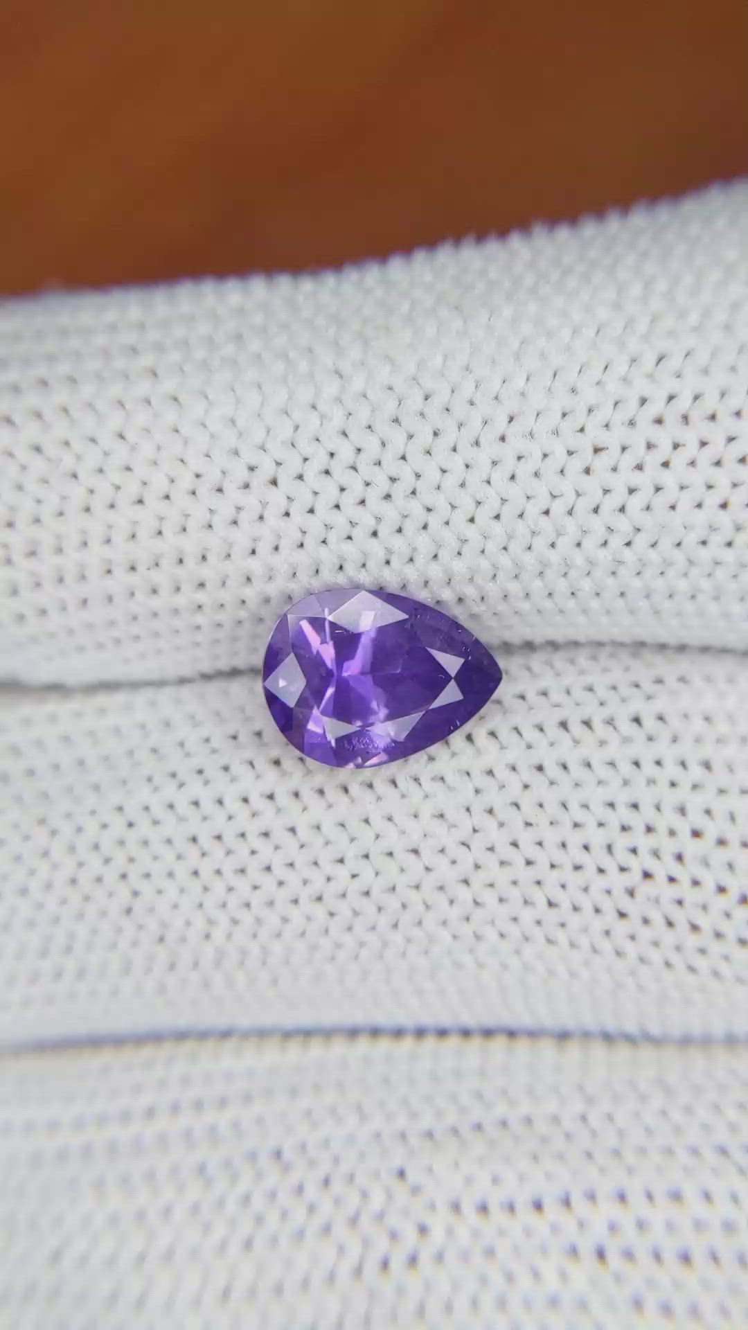 2.31 Ct. Purple Sapphire from Ceylon (Sri Lanka) Size Video