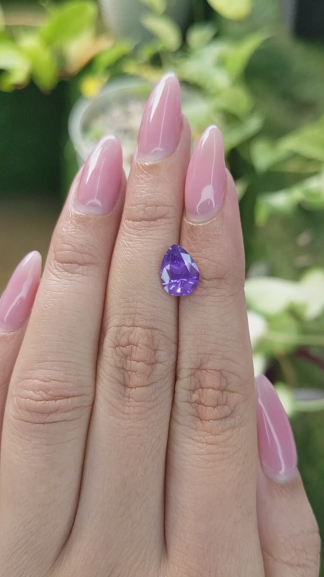 2.31 Ct. Purple Sapphire from Ceylon (Sri Lanka) Size Video