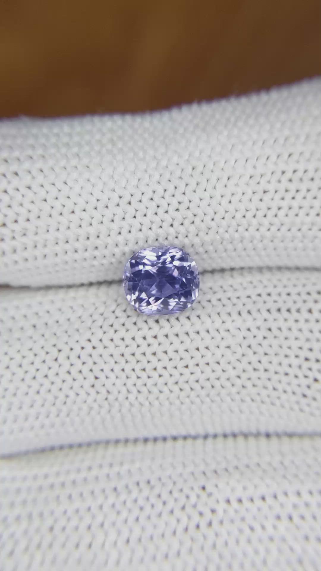 2.15 Ct. Violet Sapphire from Ceylon (Sri Lanka) Size Video