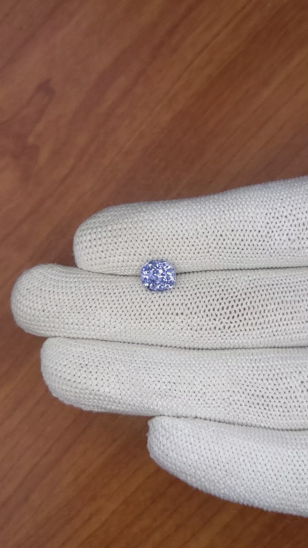 2.15 Ct. Violet Sapphire from Ceylon (Sri Lanka) Size Video