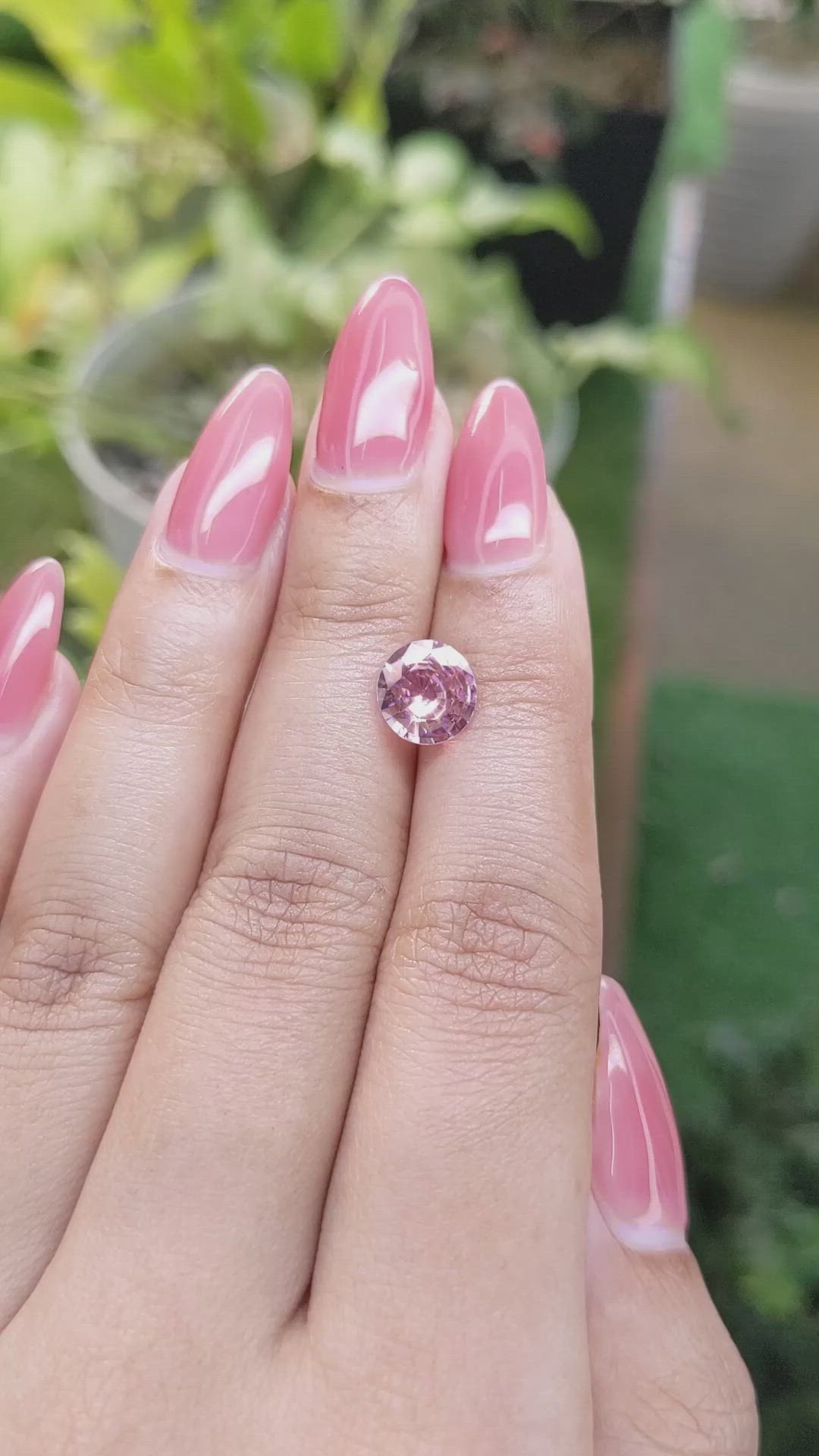 2.10 Ct. Pink Sapphire from Ceylon (Sri Lanka) Size Video
