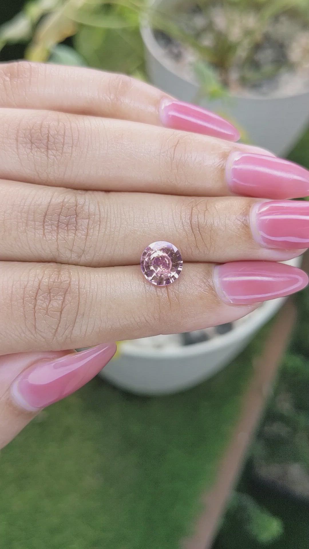 2.10 Ct. Pink Sapphire from Ceylon (Sri Lanka) Size Video