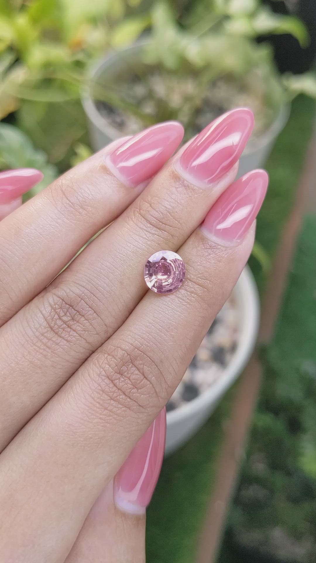 2.10 Ct. Pink Sapphire from Ceylon (Sri Lanka) Size Video