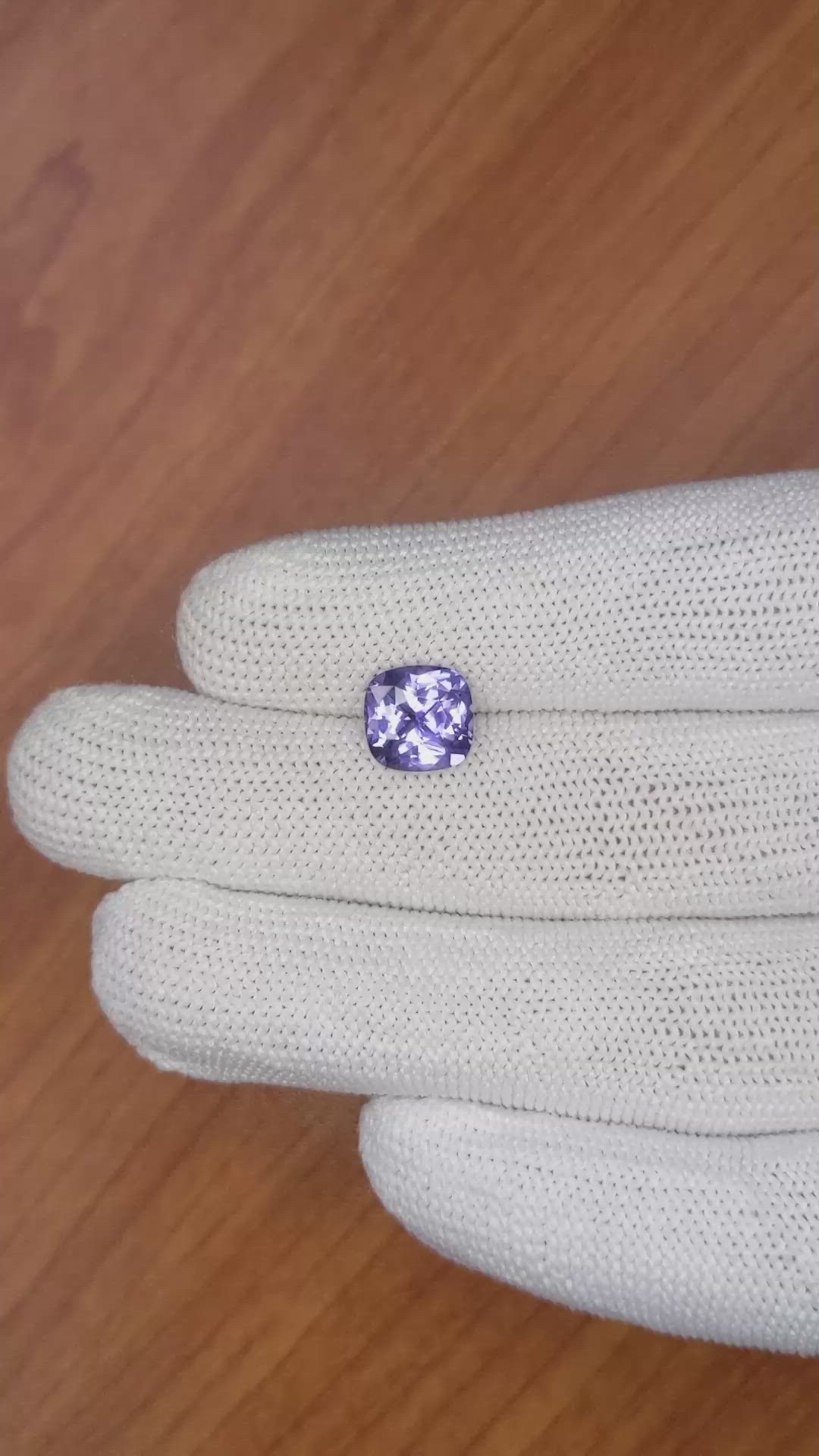 3.23 Ct. Violet Sapphire from Ceylon (Sri Lanka) Size Video