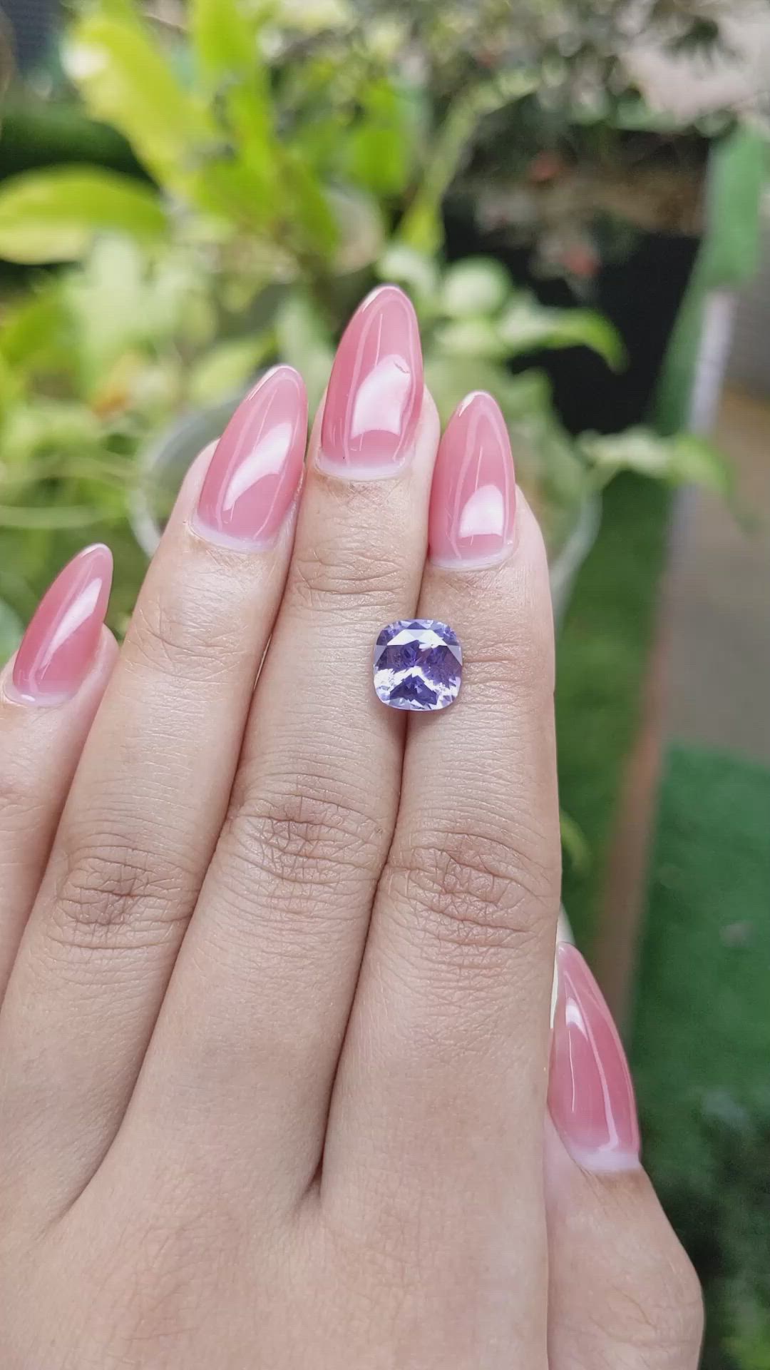 3.23 Ct. Violet Sapphire from Ceylon (Sri Lanka) Size Video