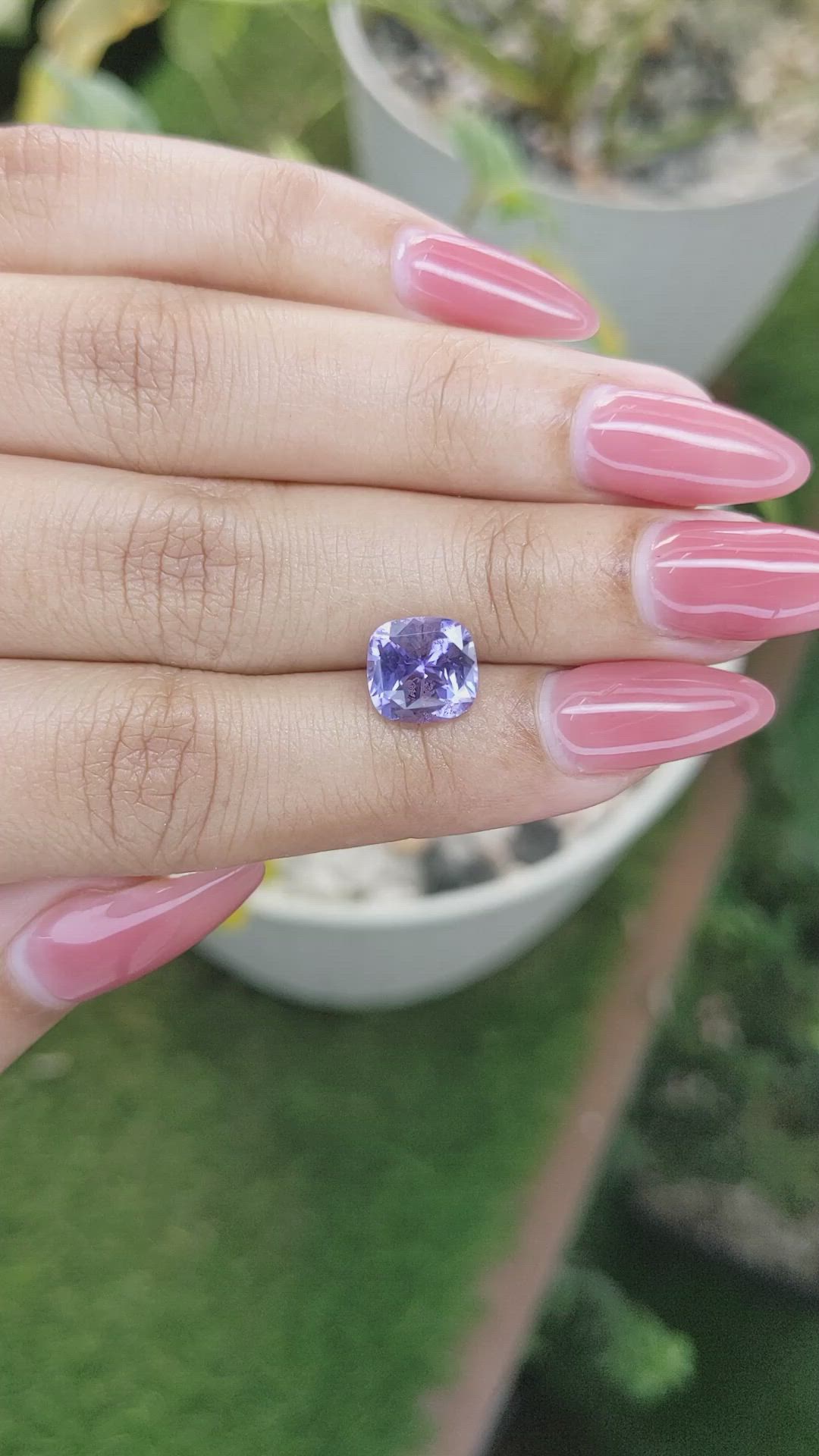 3.23 Ct. Violet Sapphire from Ceylon (Sri Lanka) Size Video