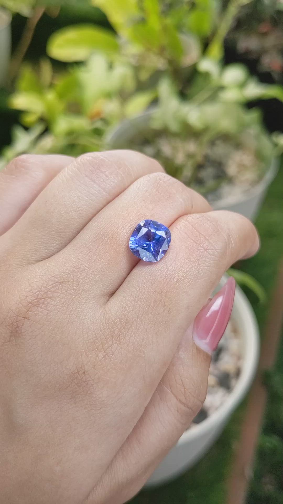6.39 Ct. Blue Sapphire from Ceylon (Sri Lanka) Size Video