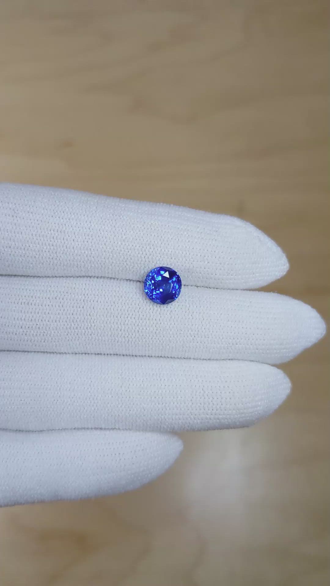 2.52 Ct. Blue Sapphire from Ceylon (Sri Lanka) Size Video
