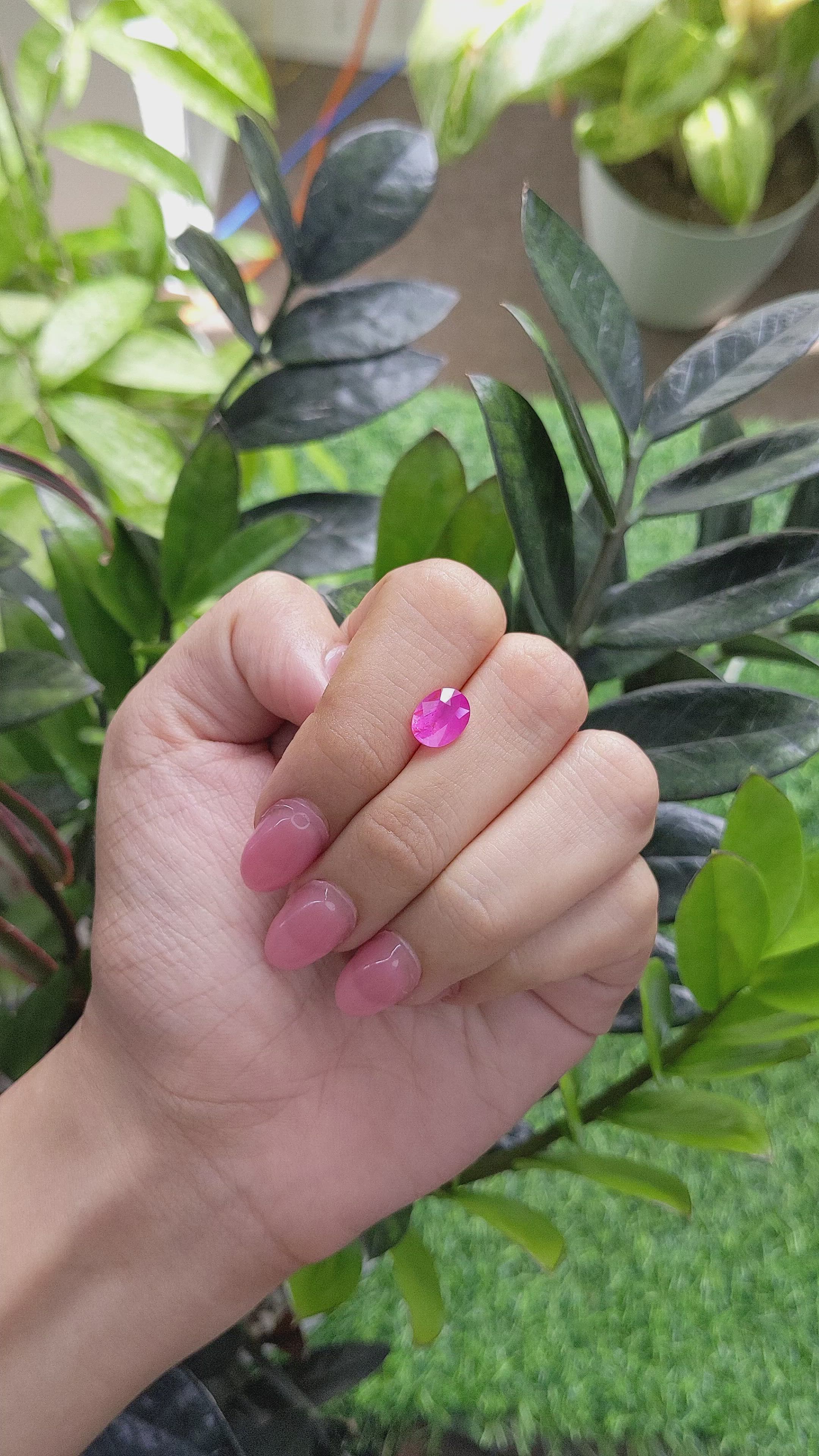 2.08 Ct. Pink Sapphire from Tanzania Size Video