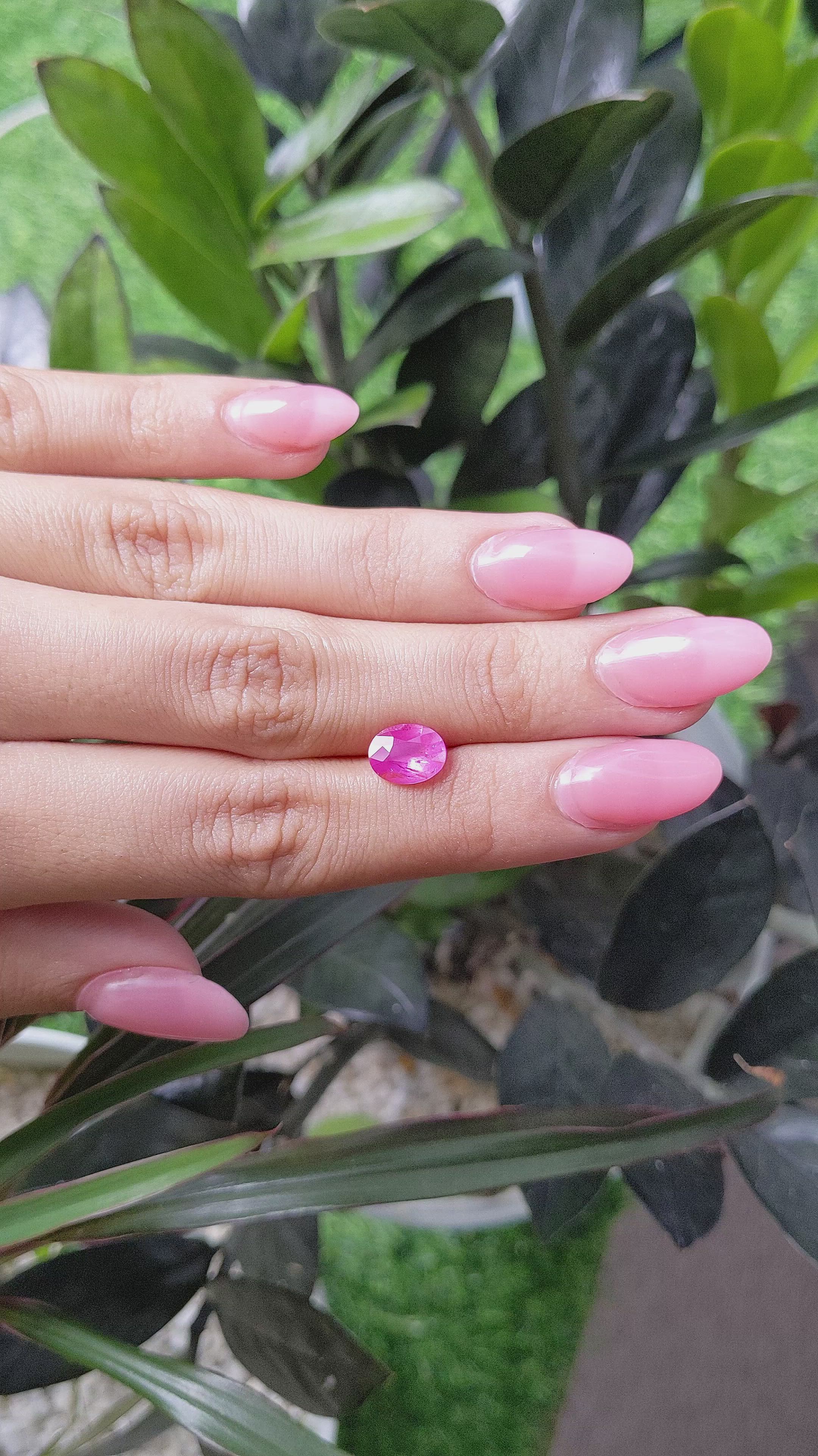 2.08 Ct. Pink Sapphire from Tanzania Size Video