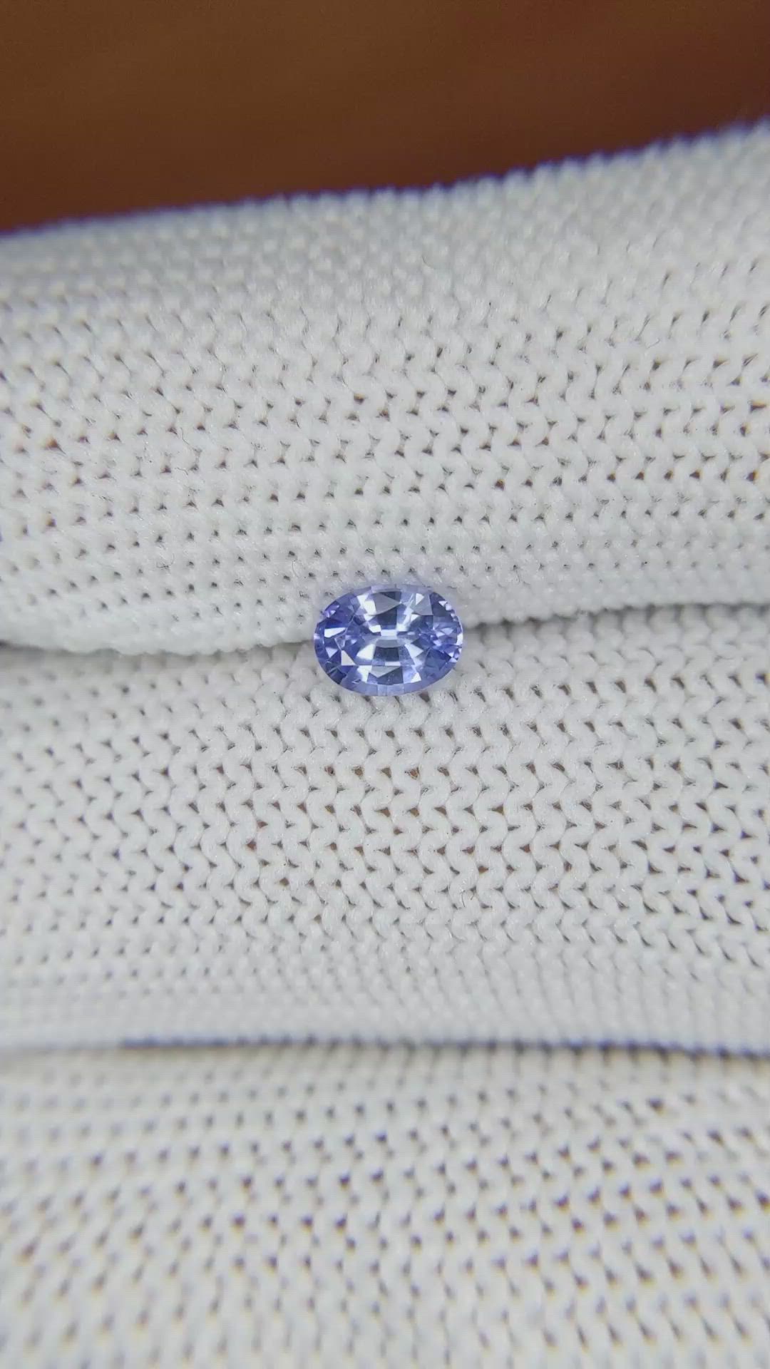 0.57 Ct. Blue Sapphire from Ceylon (Sri Lanka) Size Video