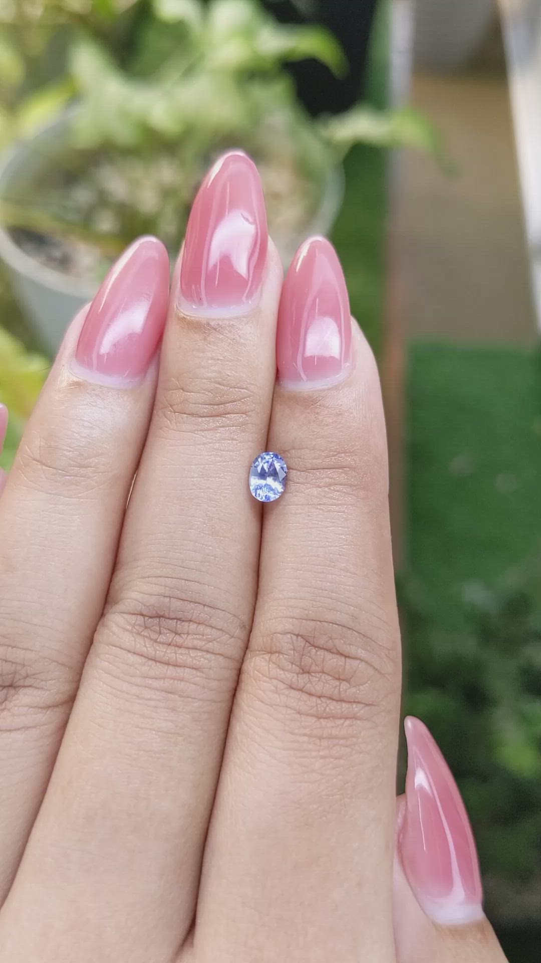 0.57 Ct. Blue Sapphire from Ceylon (Sri Lanka) Size Video