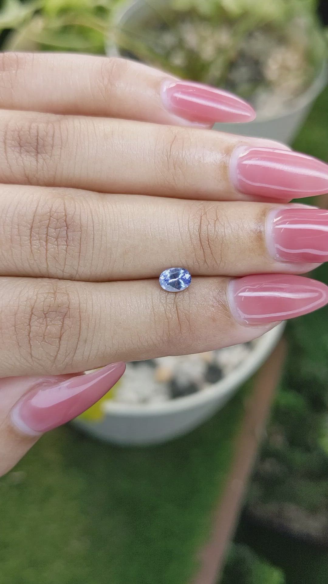 0.57 Ct. Blue Sapphire from Ceylon (Sri Lanka) Size Video