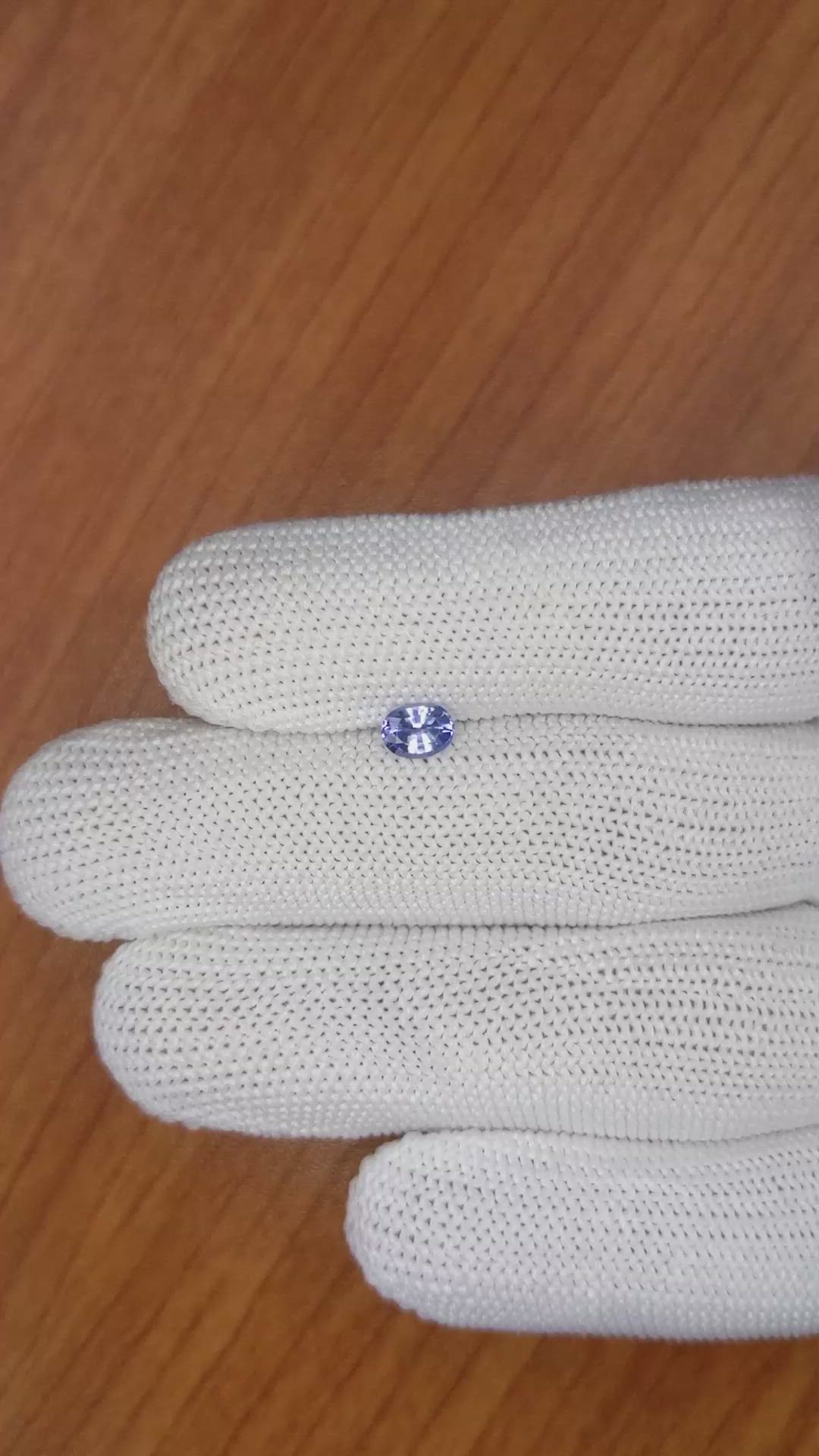 0.57 Ct. Blue Sapphire from Ceylon (Sri Lanka) Size Video