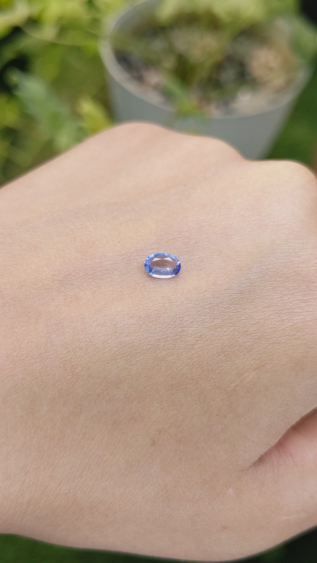 0.43 Ct. Blue Sapphire from Ceylon (Sri Lanka) Size Video
