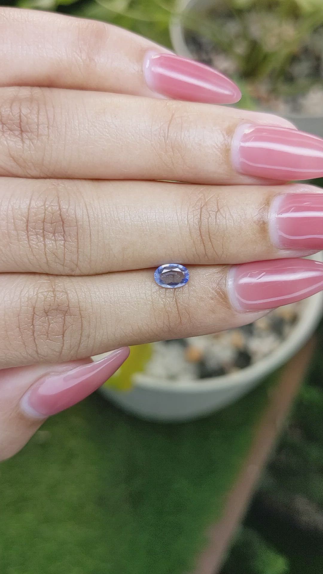 0.43 Ct. Blue Sapphire from Ceylon (Sri Lanka) Size Video