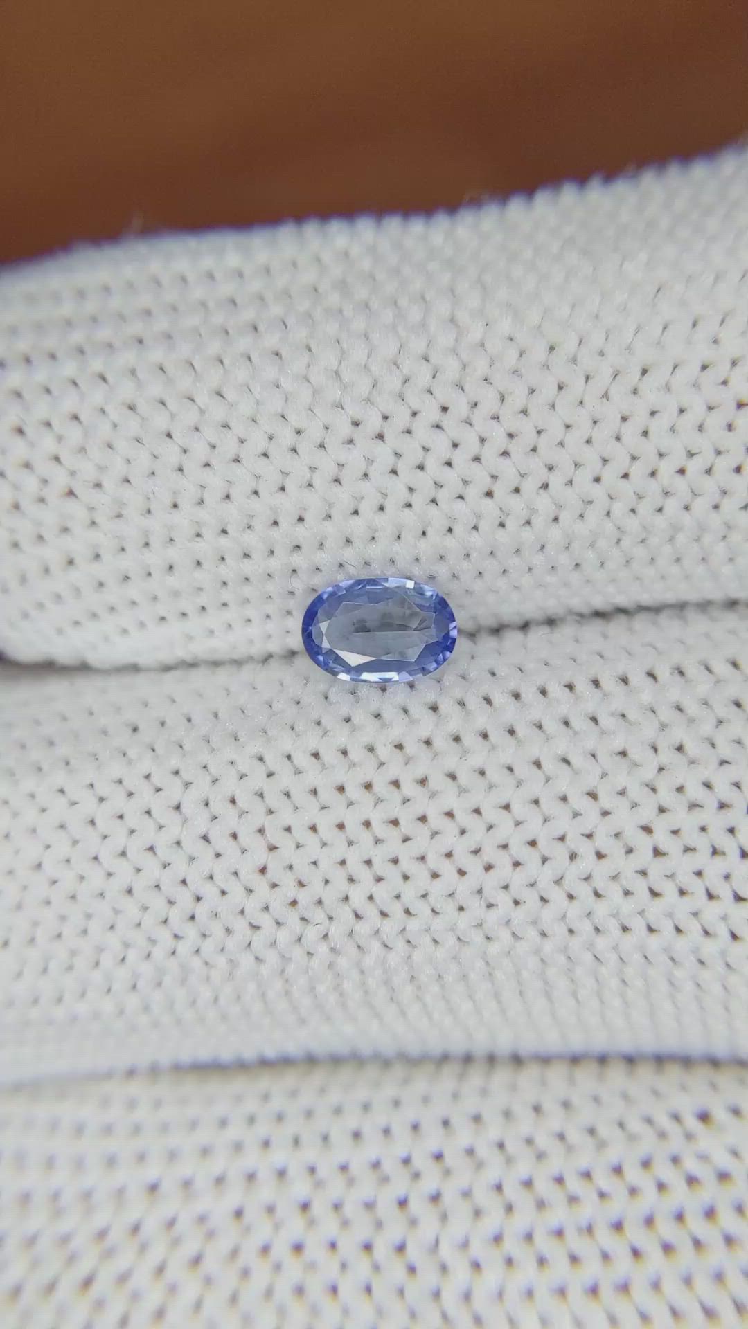0.43 Ct. Blue Sapphire from Ceylon (Sri Lanka) Size Video