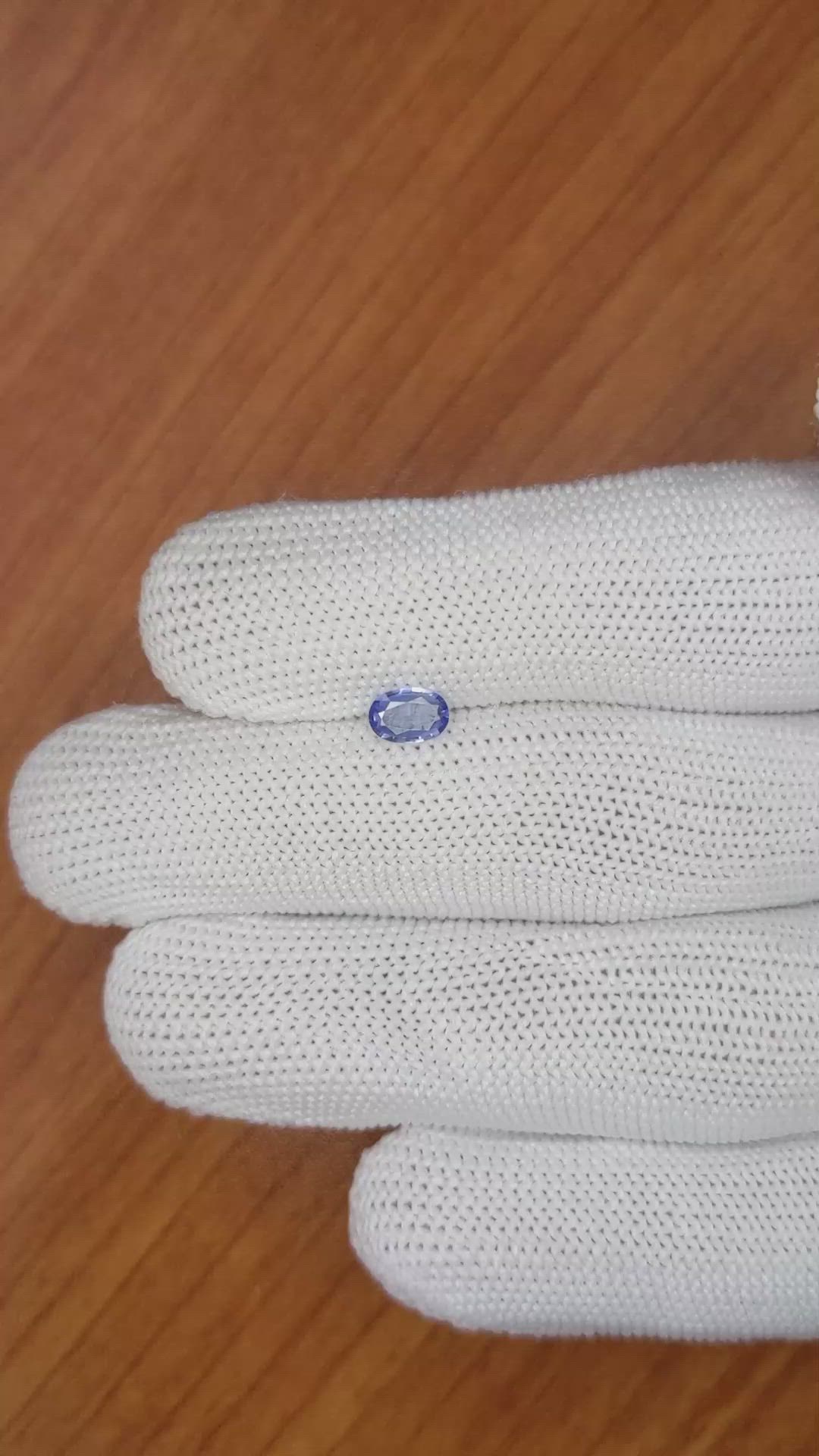 0.43 Ct. Blue Sapphire from Ceylon (Sri Lanka) Size Video