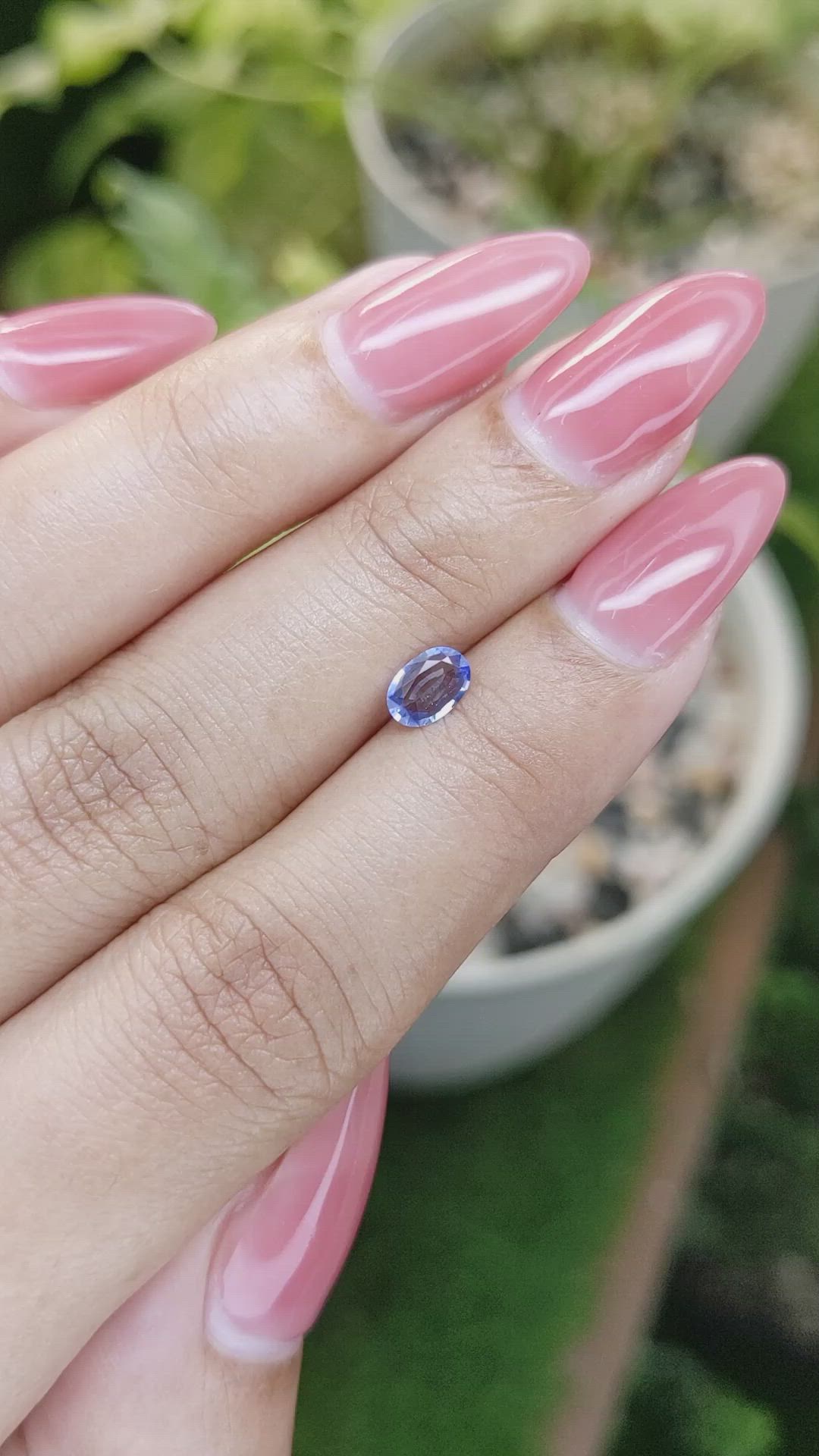 0.43 Ct. Blue Sapphire from Ceylon (Sri Lanka) Size Video