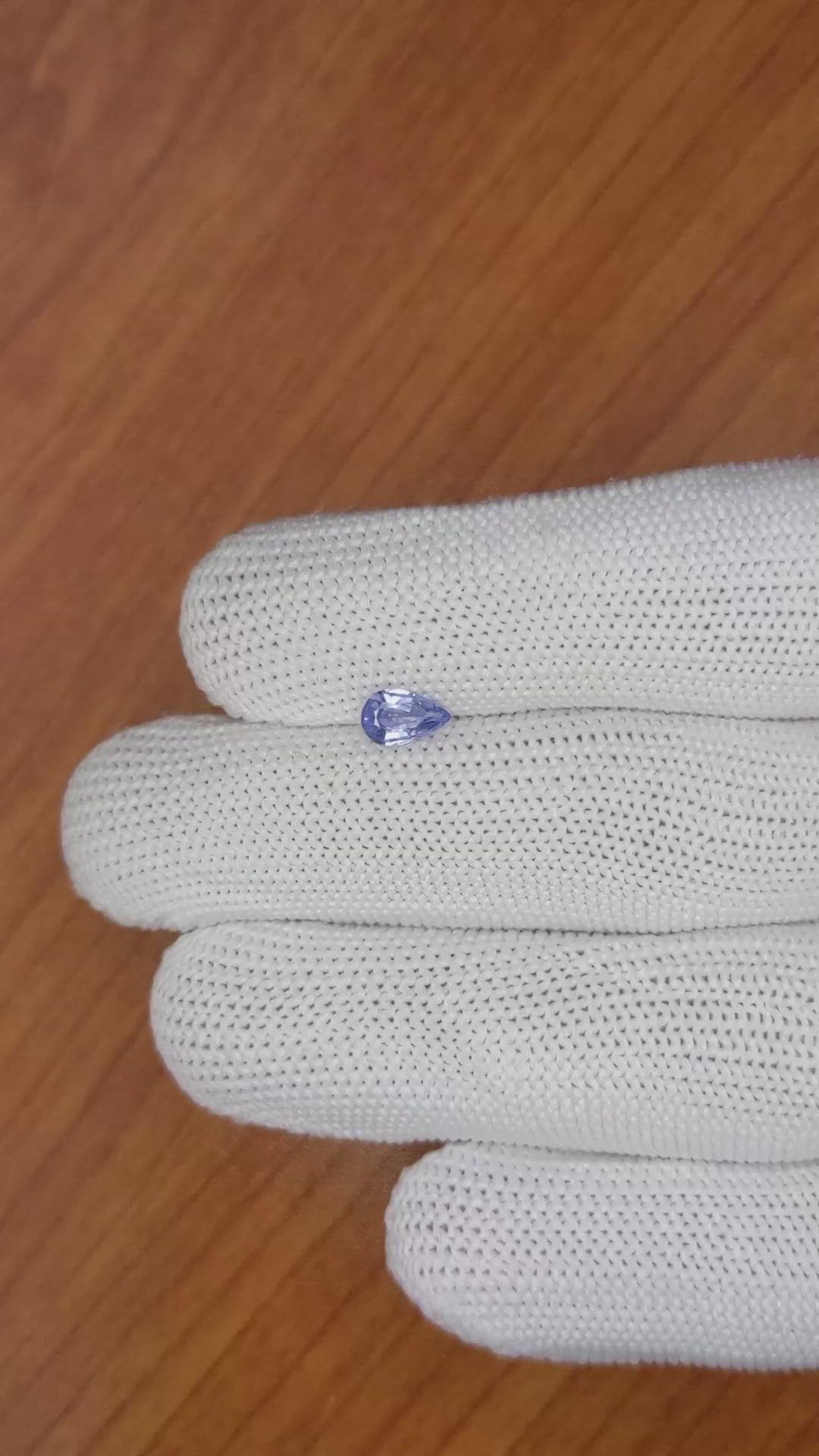 0.54 Ct. Blue Sapphire from Ceylon (Sri Lanka) Size Video