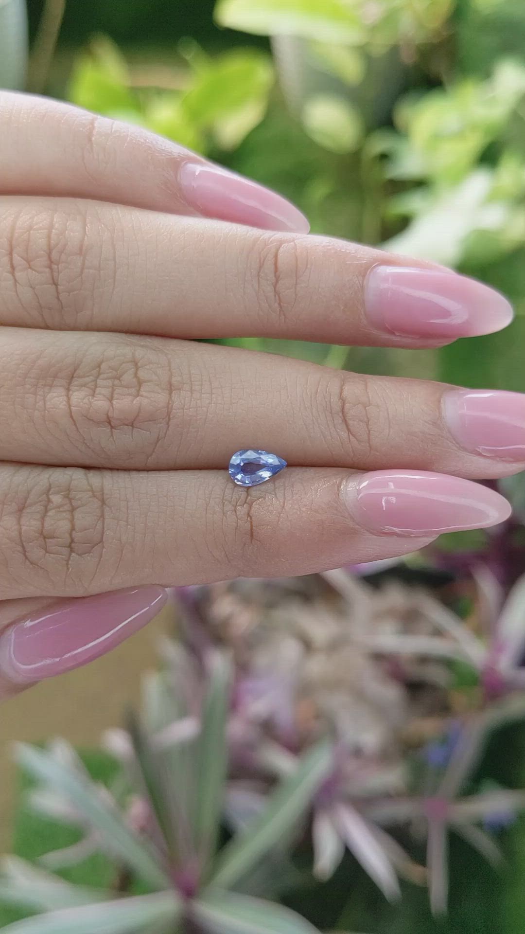 0.54 Ct. Blue Sapphire from Ceylon (Sri Lanka) Size Video