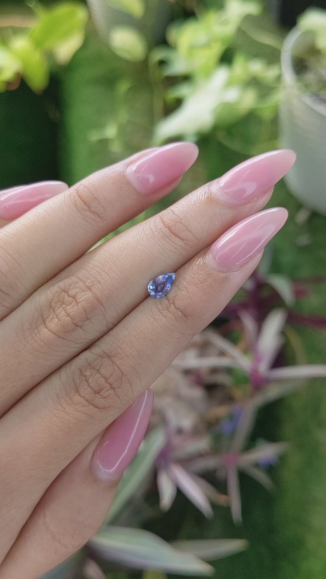 0.54 Ct. Blue Sapphire from Ceylon (Sri Lanka) Size Video