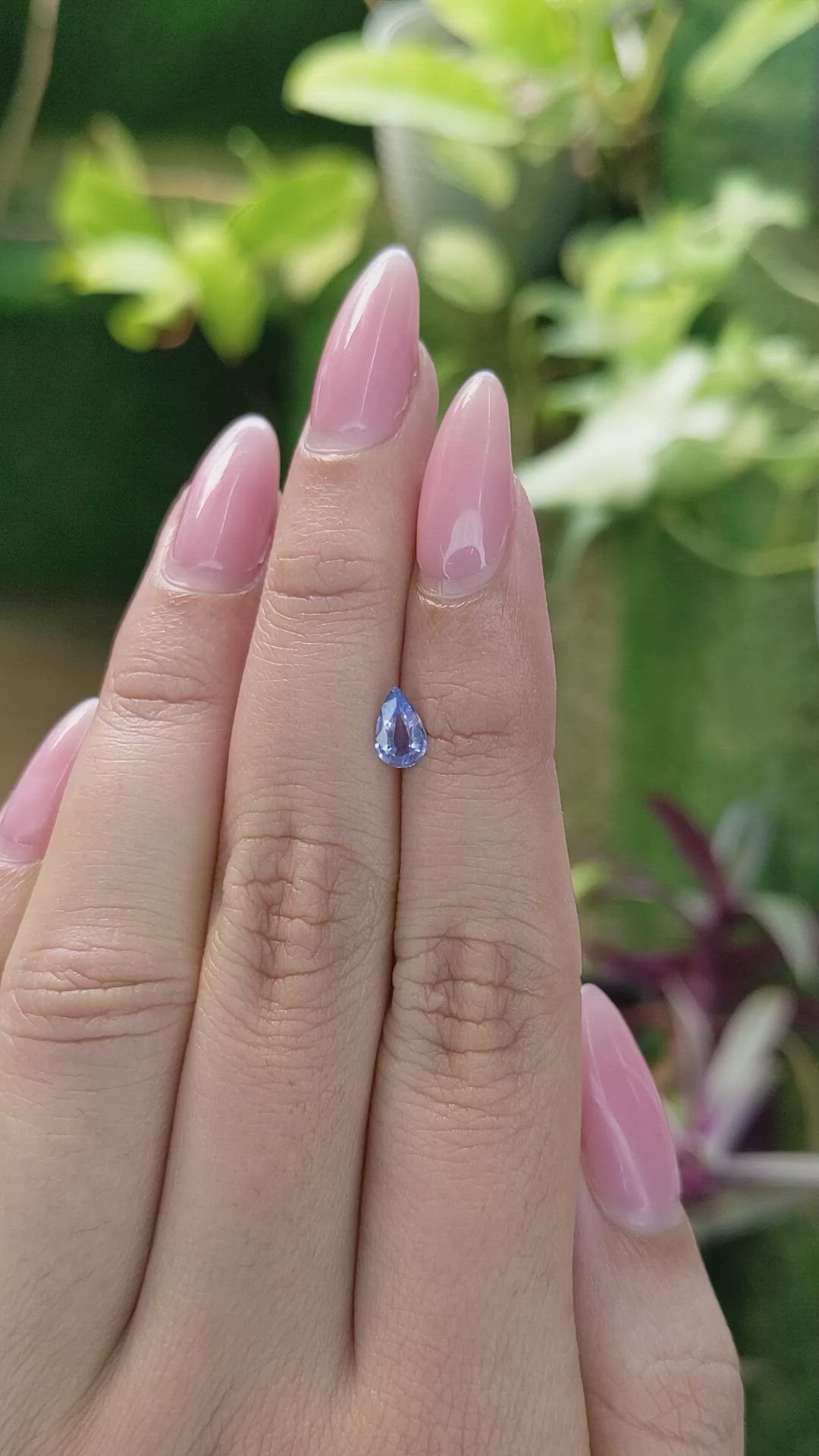 0.54 Ct. Blue Sapphire from Ceylon (Sri Lanka) Size Video
